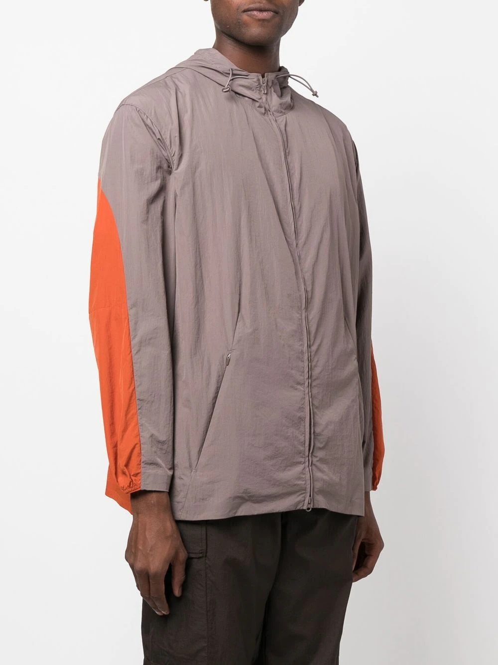 colour-block hooded jacket - 3