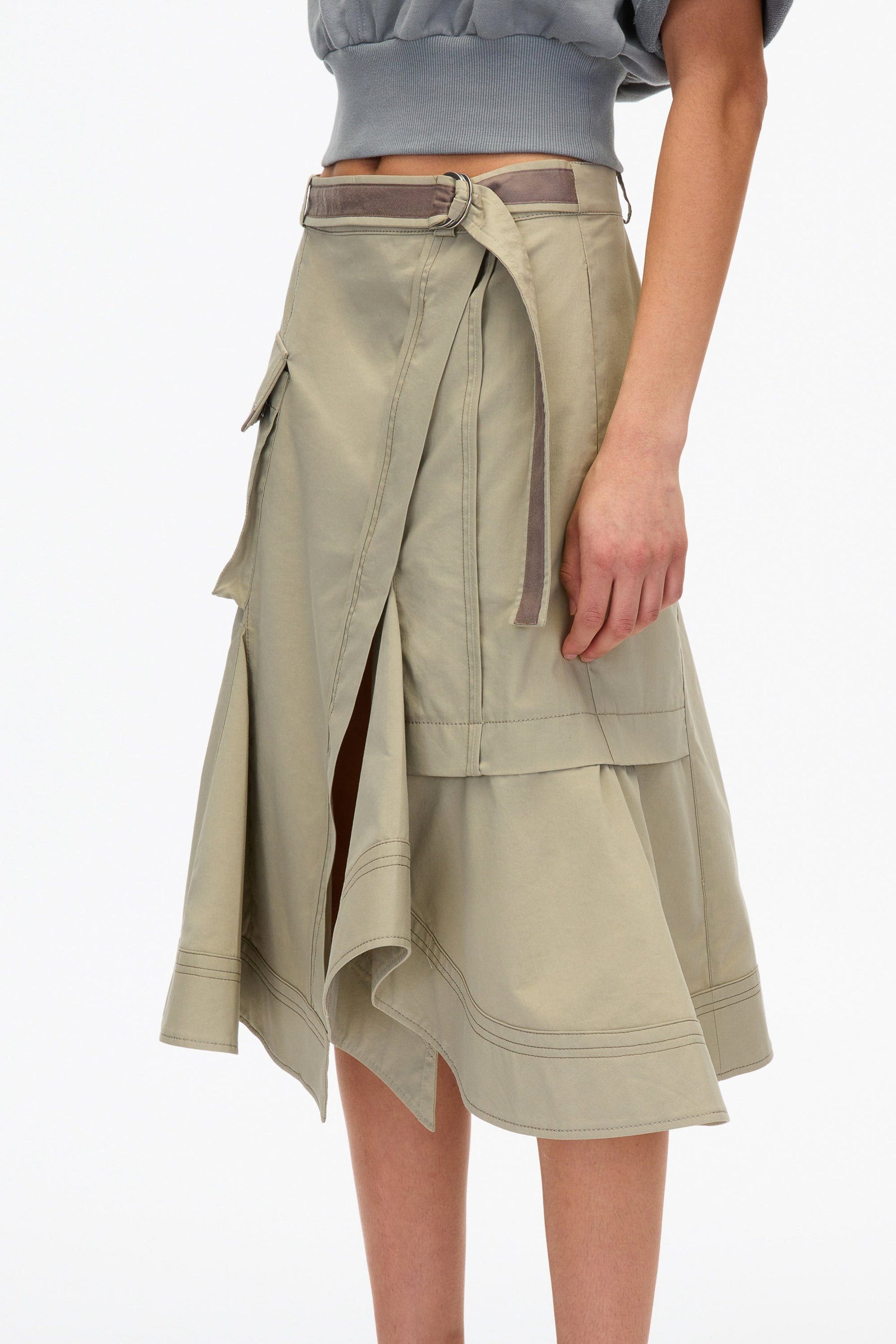 Layered Flounce Cargo Skirt - 5