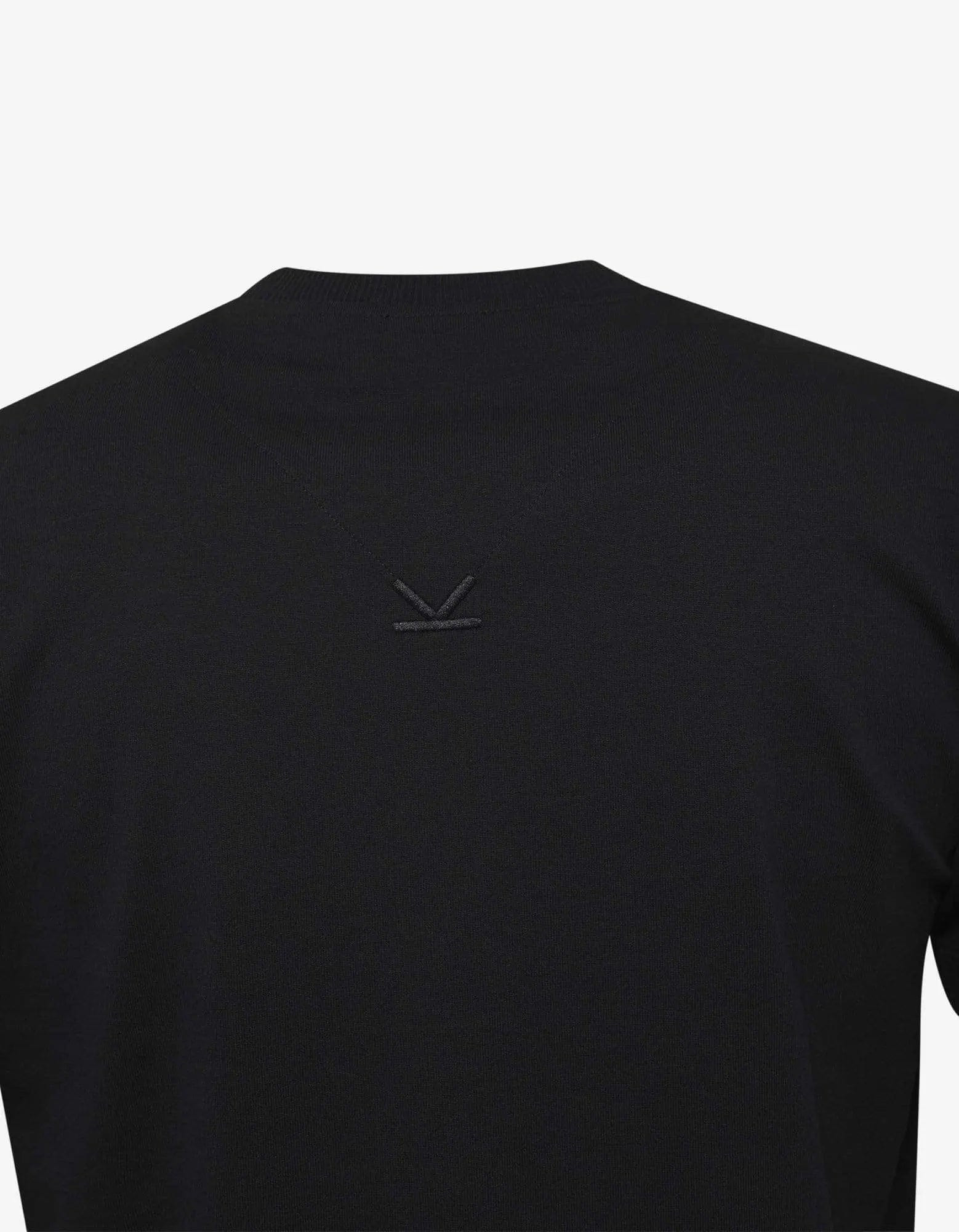 Kenzo Black Logo Embroidery T-Shirt - 3