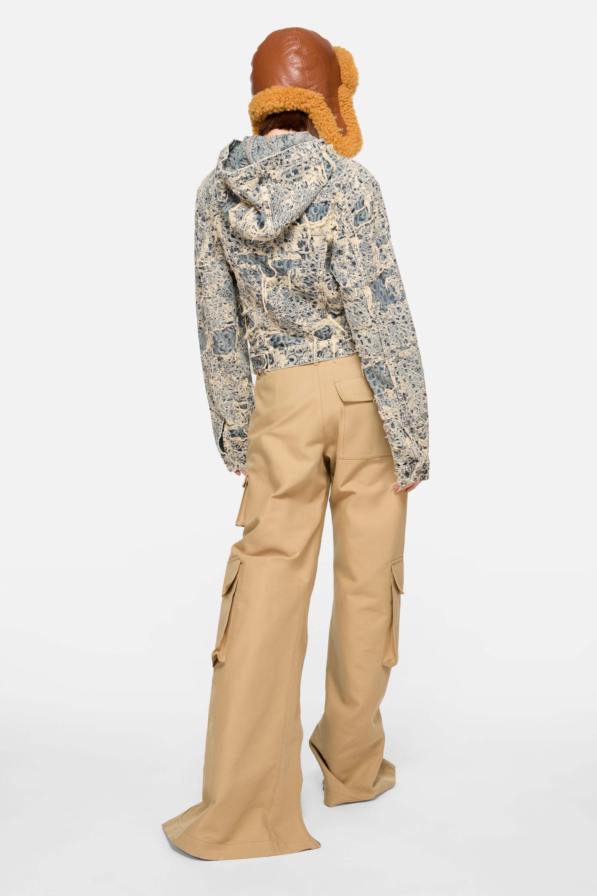 Denim jacket with hood - Mid Blue - 3