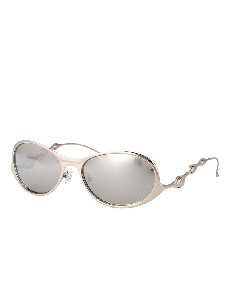 Diesel oval-frame embellished sunglasses outlook