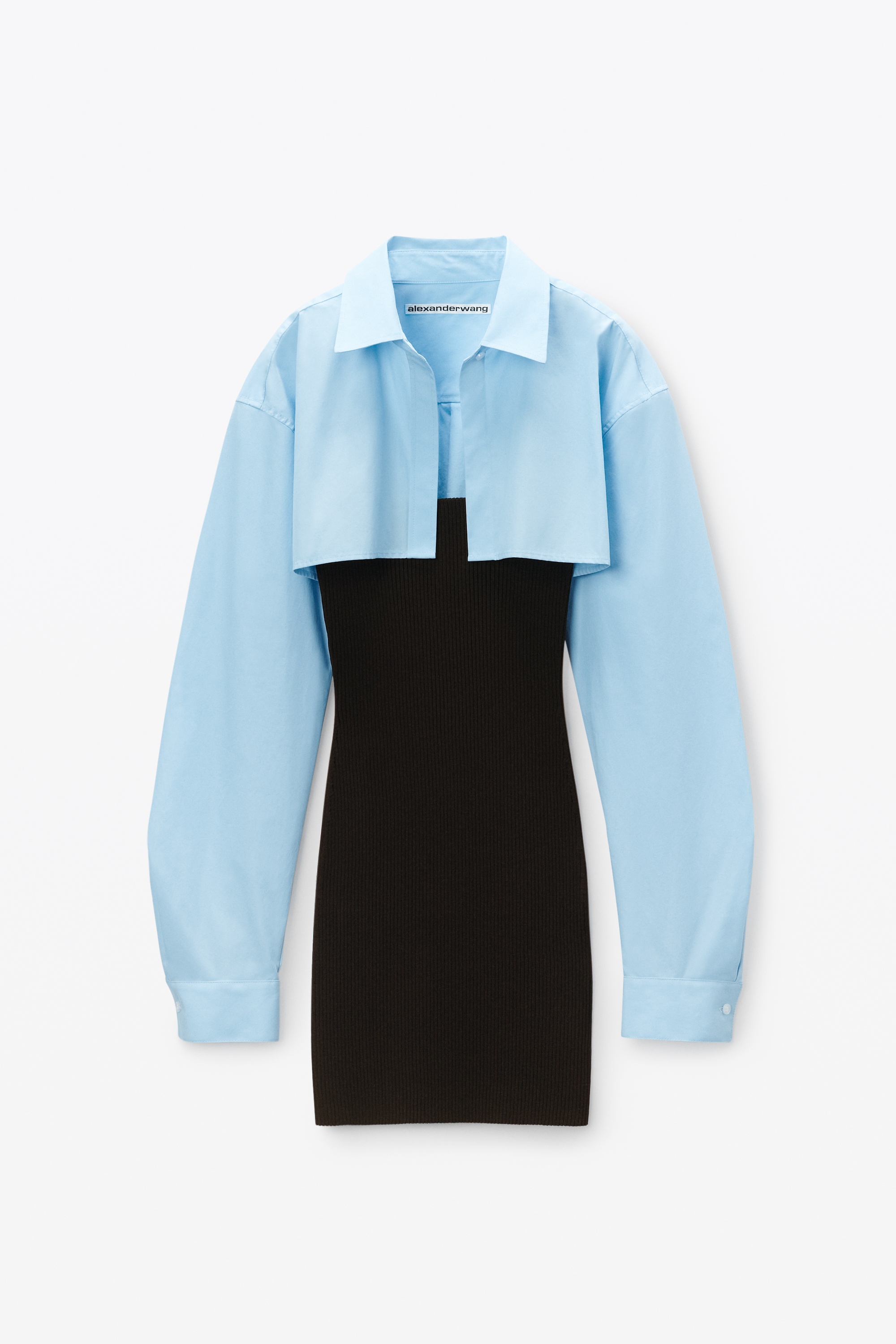 Pre-Styled Cropped Cami & Button Up Twinset Dress - 1