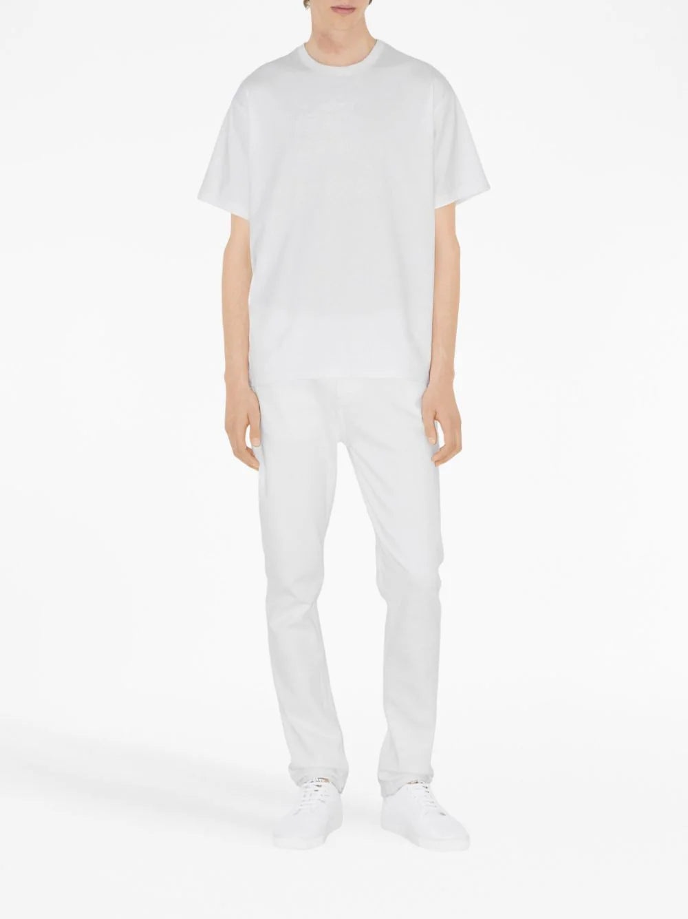 JACQUARD LOGO-EMBOSSED COTTON T-SHIRT - 2