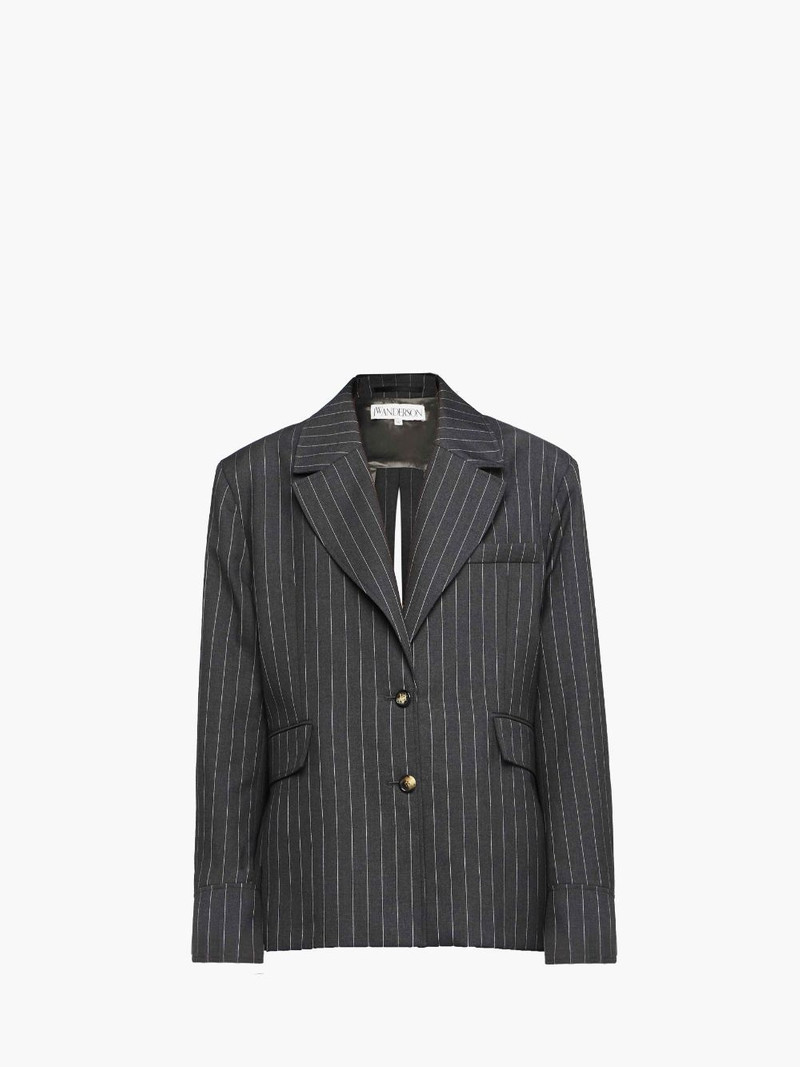 OPEN BACK TAILORED SHIRT BLAZER 1