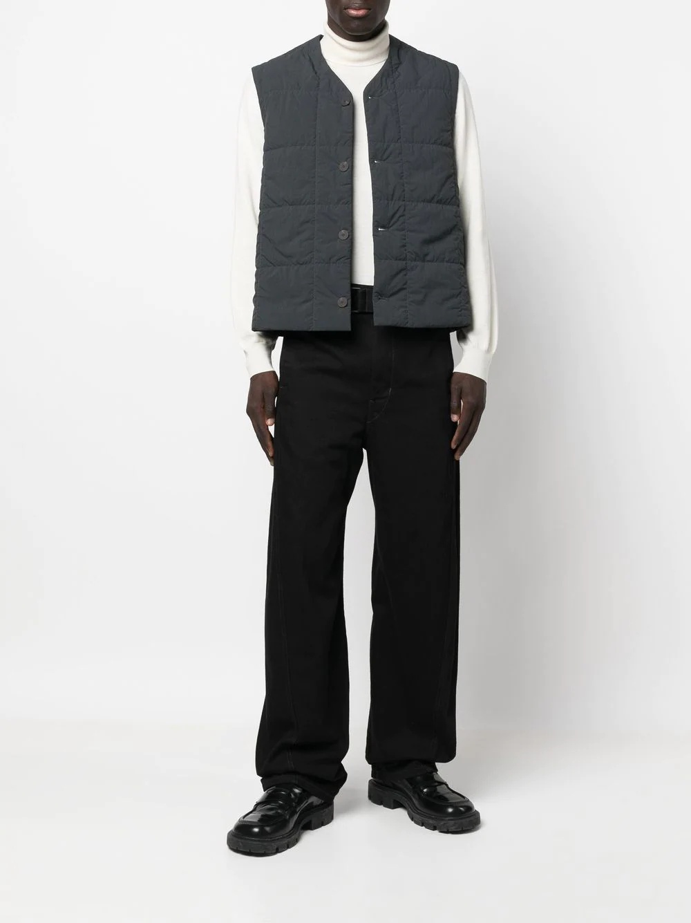 buttoned quilted waistcoat - 2