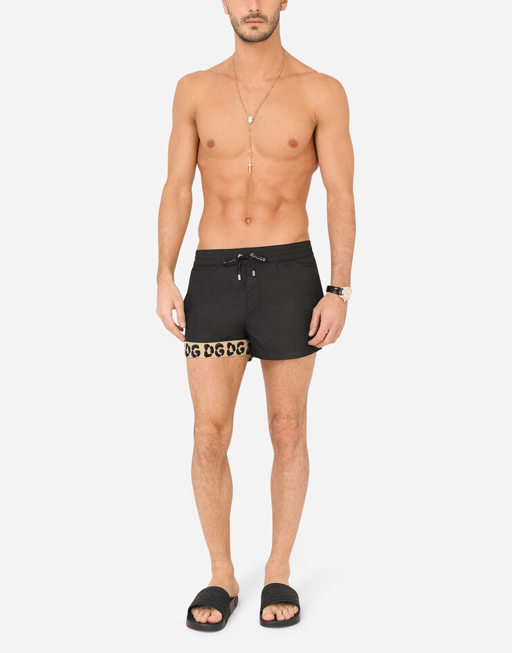 Short swim trunks with 3D DG logo - 2