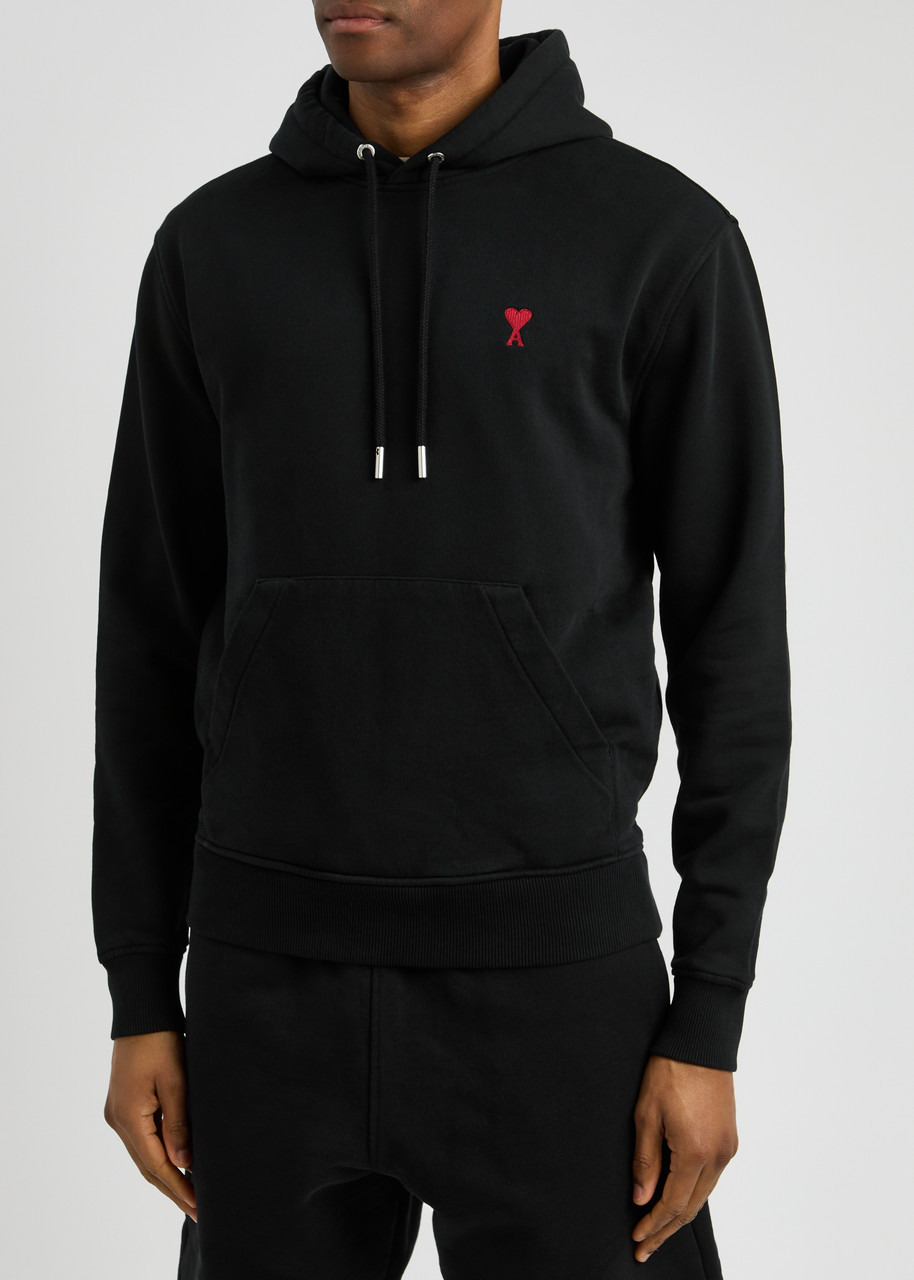 Ami Paris Logo Hooded Stretch-cotton Sweatshirt - 2