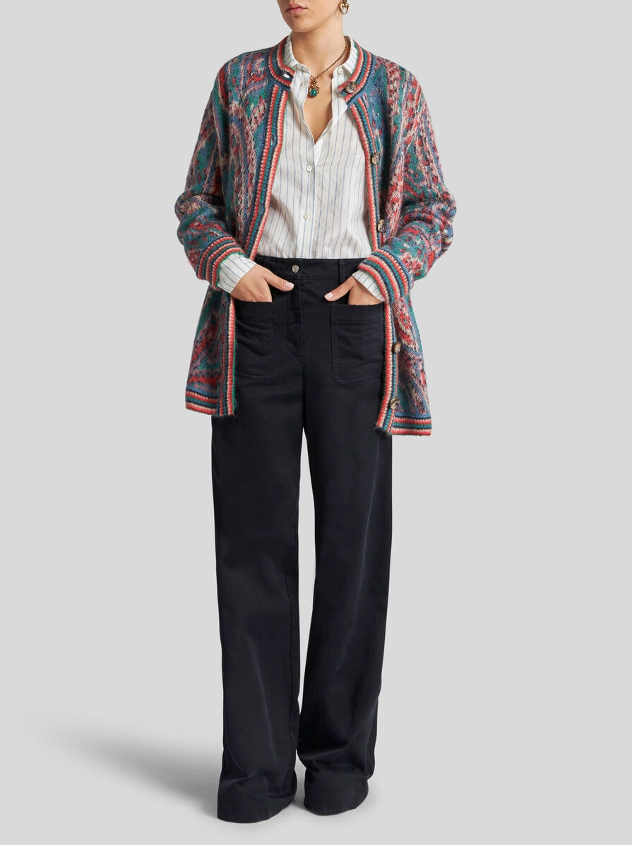 MOHAIR MAXI CARDIGAN WITH PAISLEY MOTIF - 4