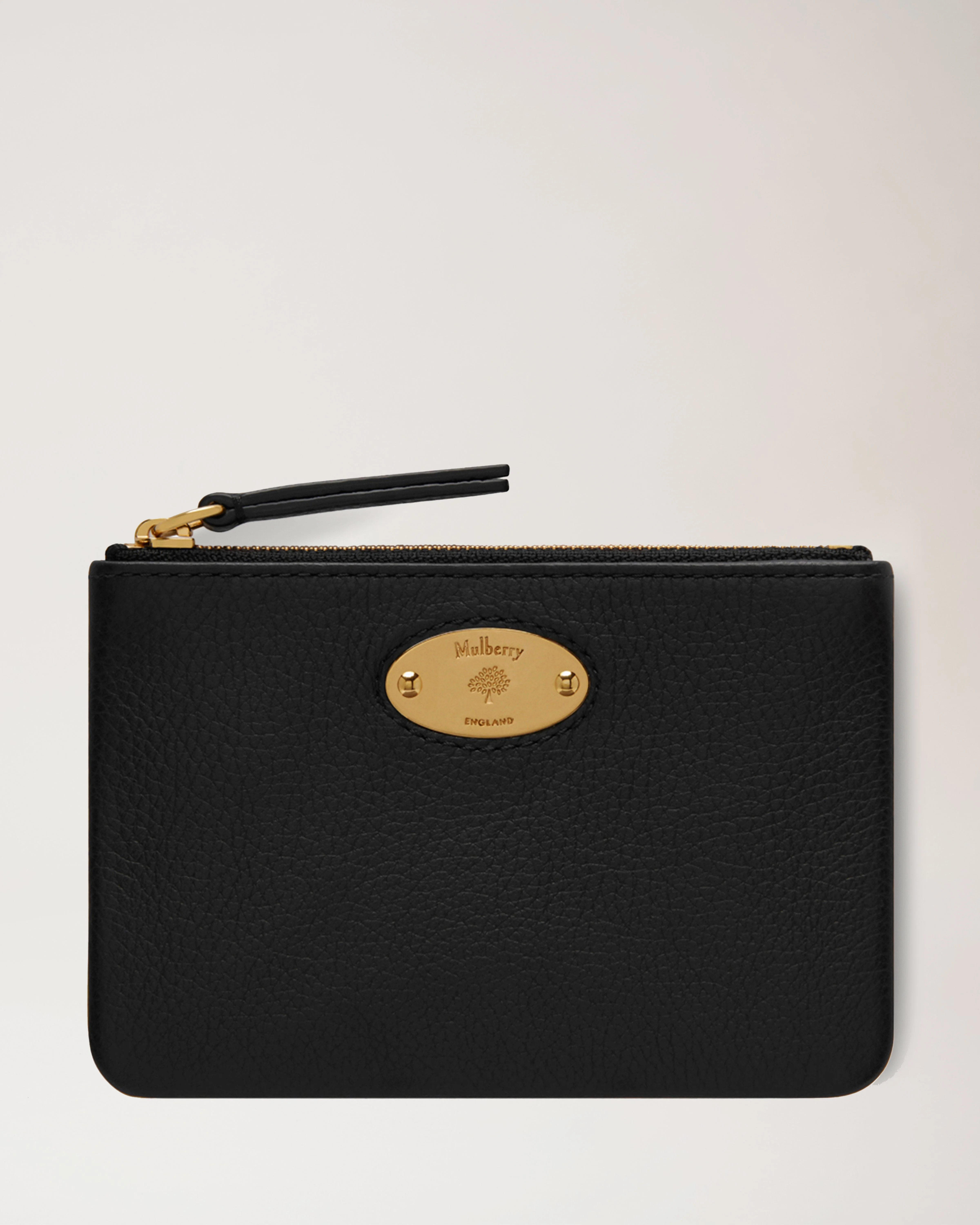 Mulberry Plaque Small Zip Coin Pouch
Black Small Classic Grain - 1