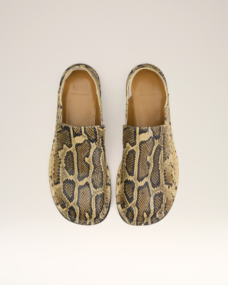 BEIGE LEATHER MIDI SLIPPERS 5