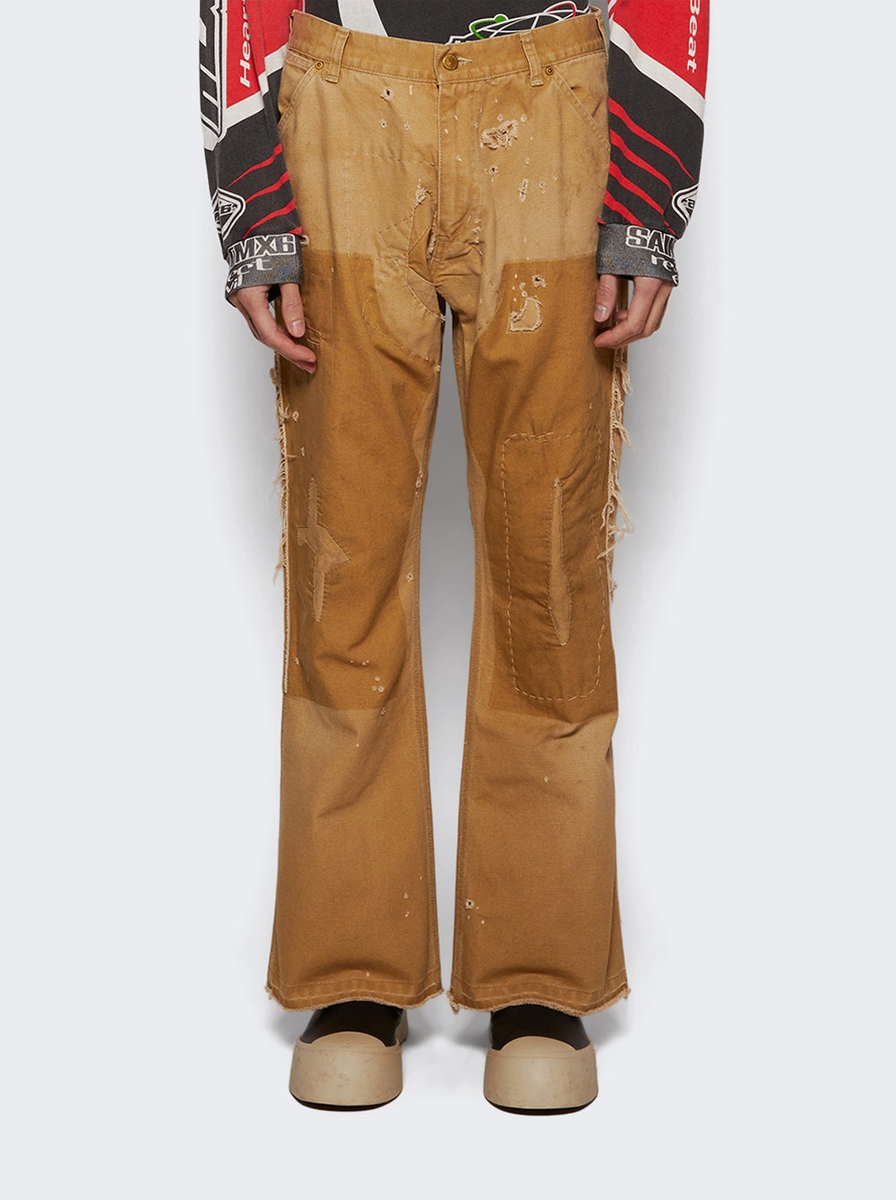 Double Knee Trousers Beige - 3