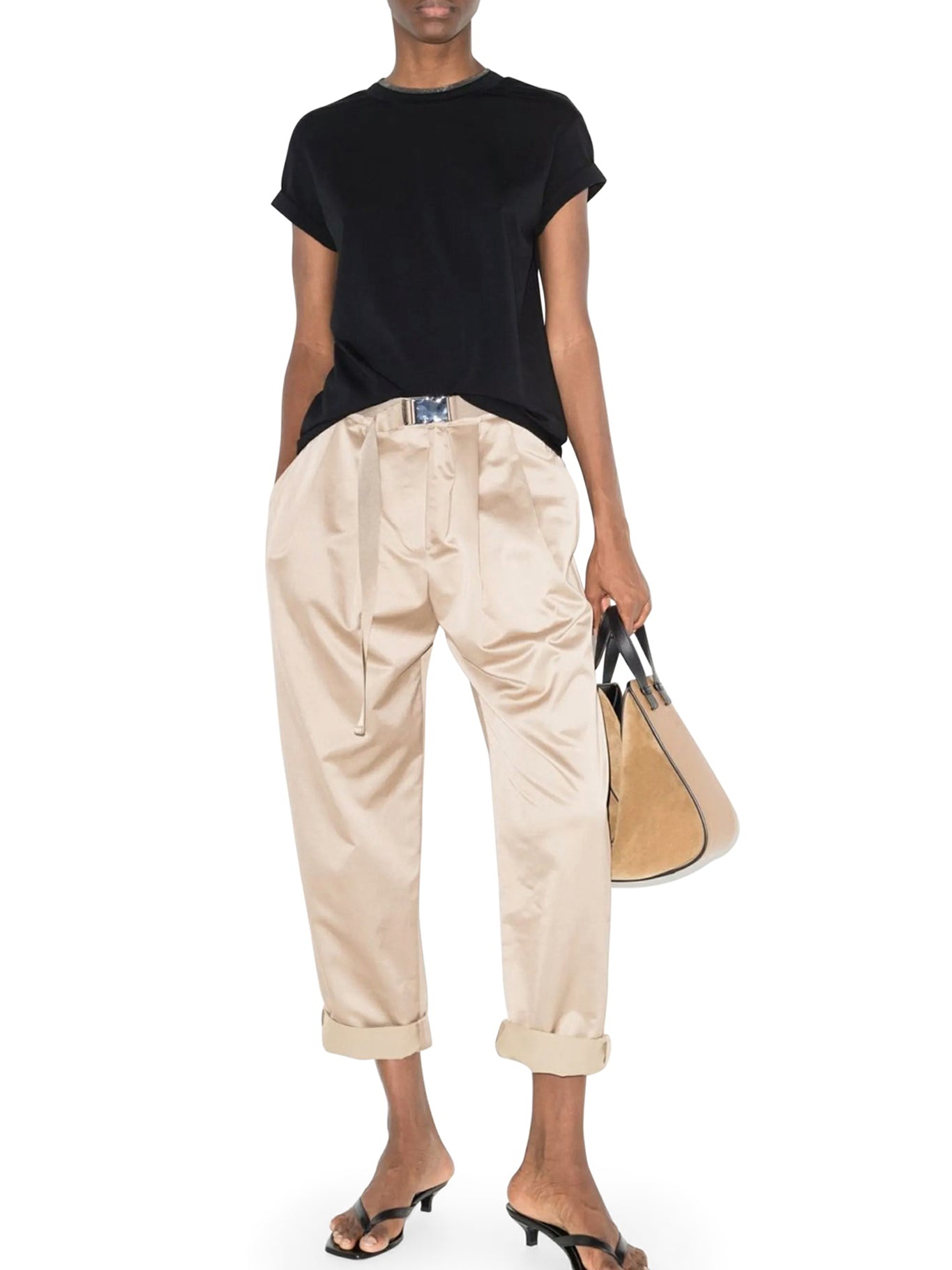 JERSEY T-SHIRT WITH PRECIOUS FAUX LAYERING - 1