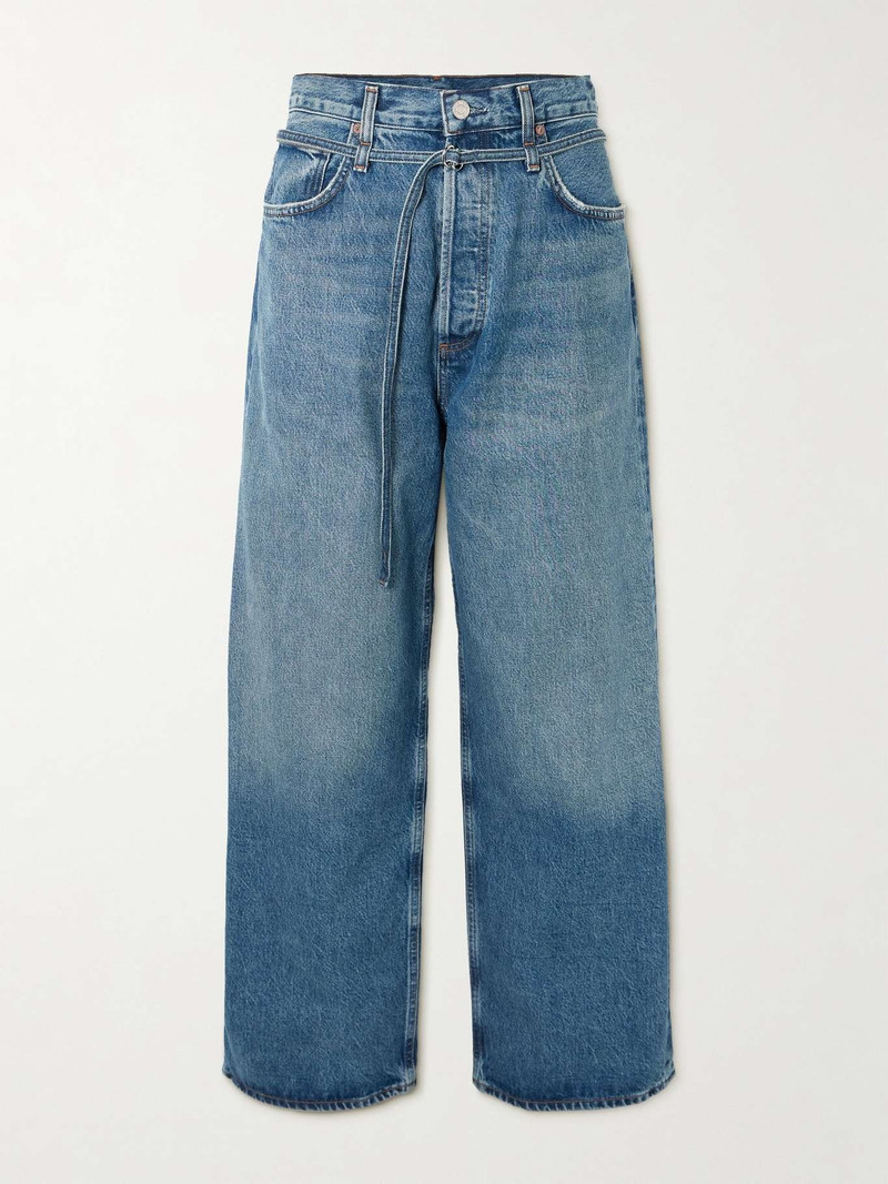 Emmi belted high-rise wide-leg jeans Mid denim 1