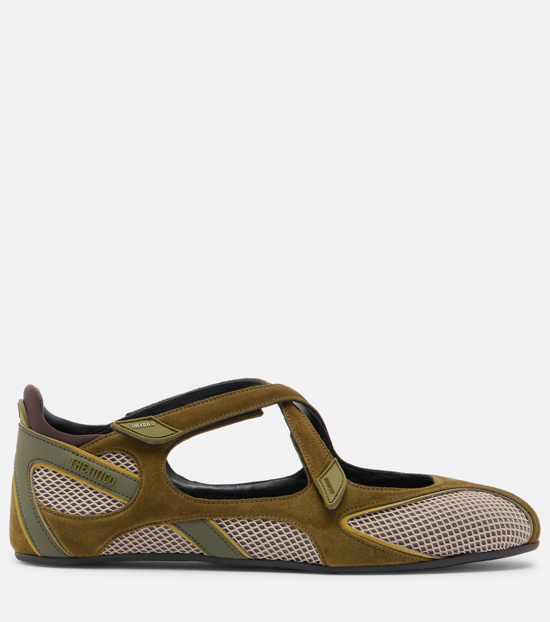 Floor 01 suede and mesh ballet flats - 4