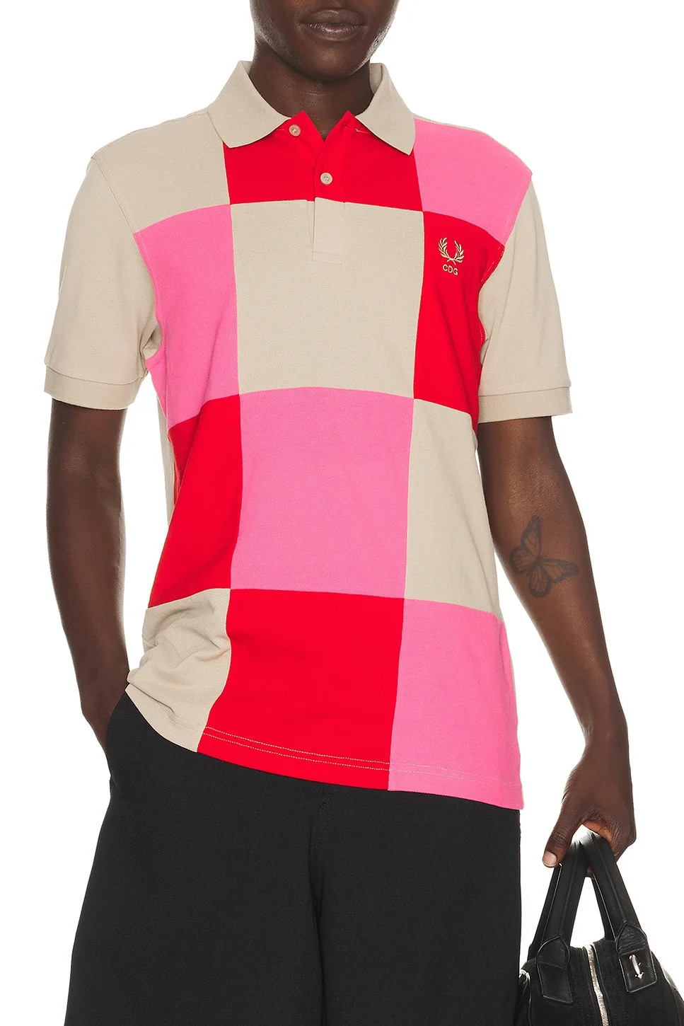 x Fred Perry Square Patchwork Polo - 1