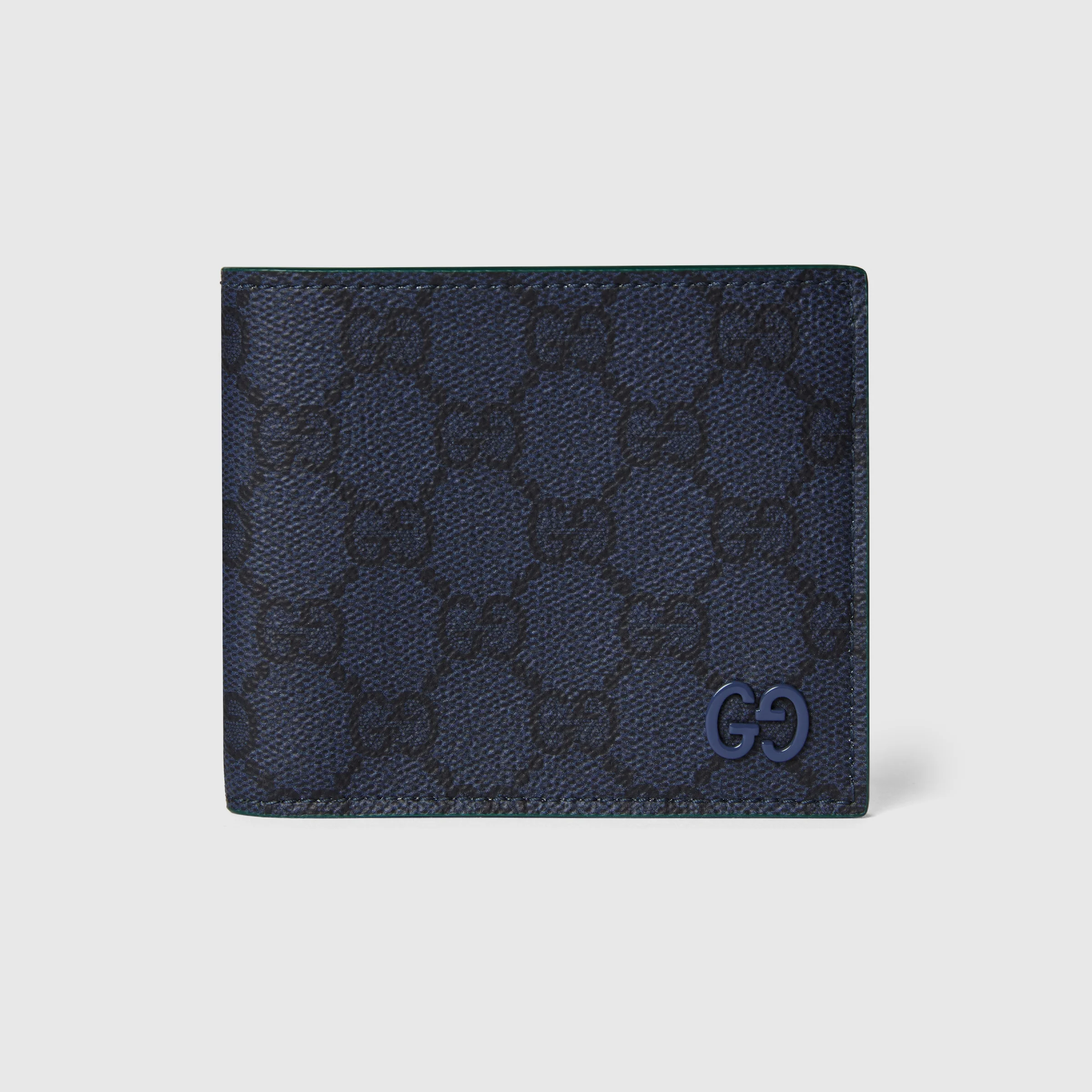 Green interior GG bi-fold wallet - 1
