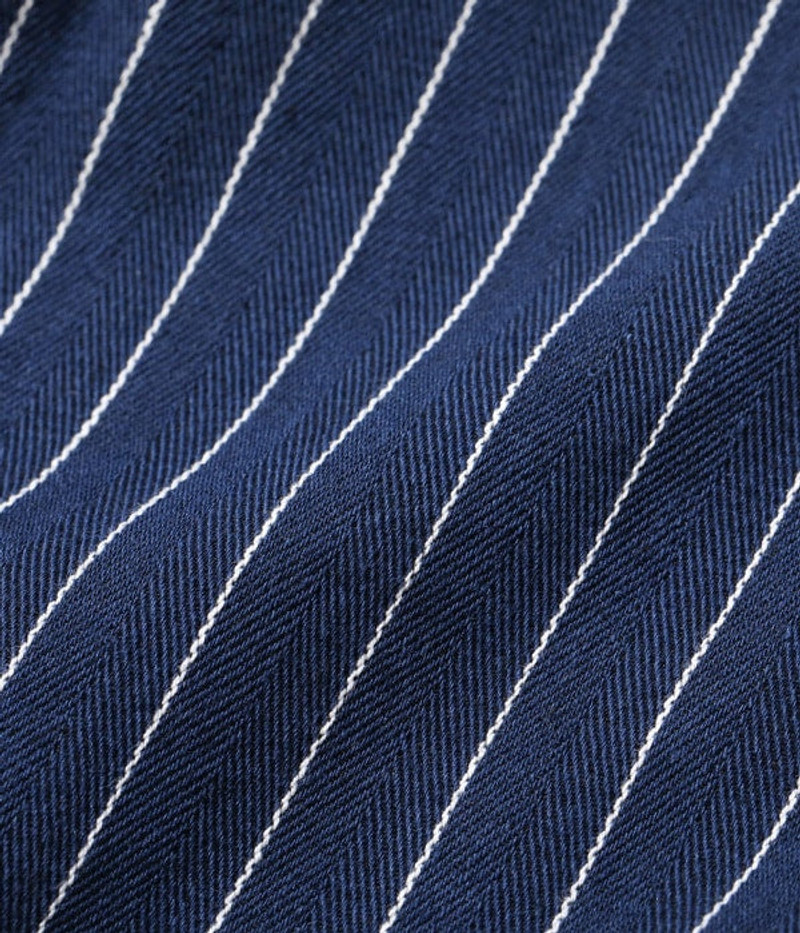 SUGAR CANE SC28652 Coke Stripe Work Shirt Navy outlook