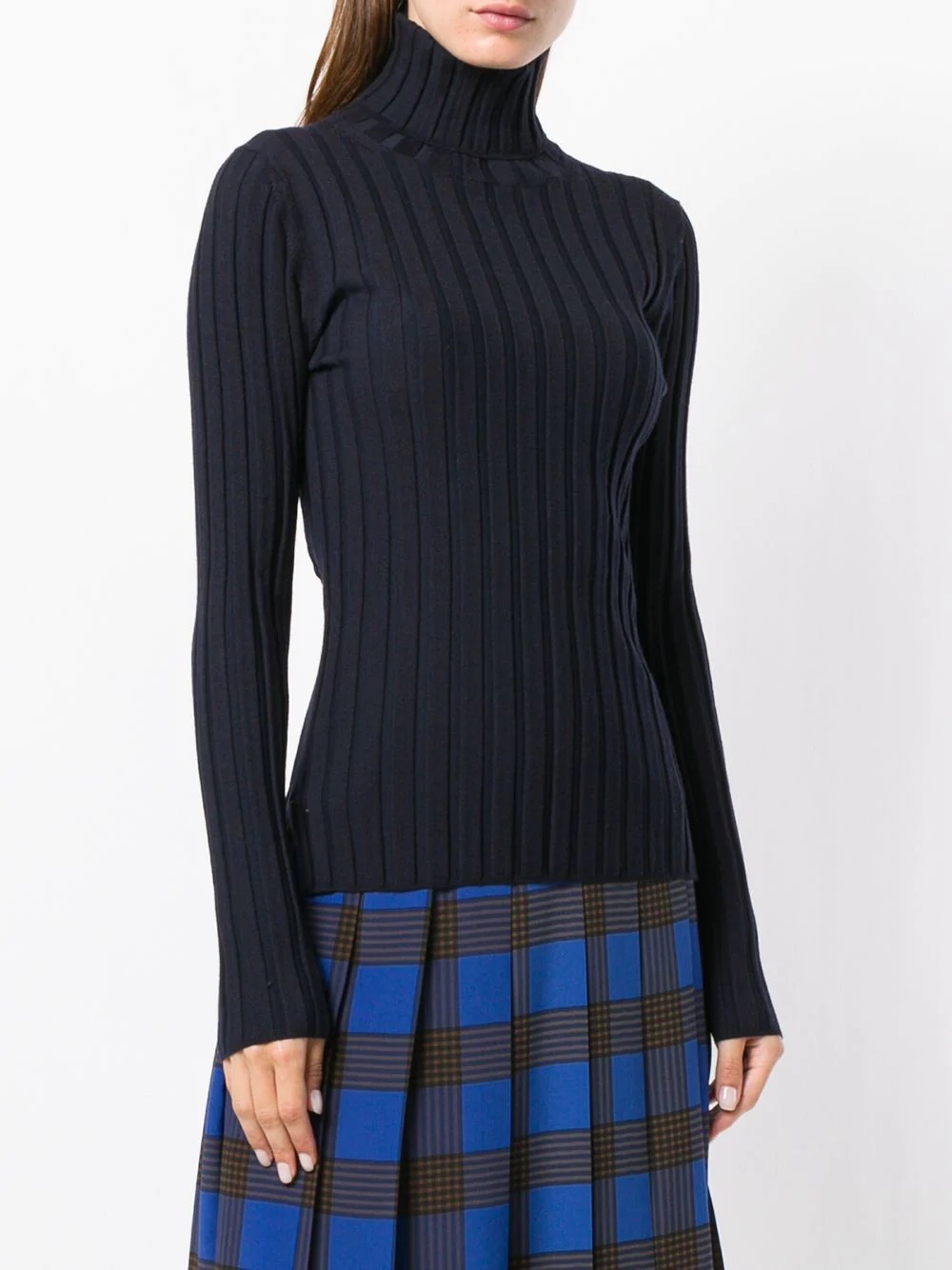 ribbed turtleneck sweater - 3