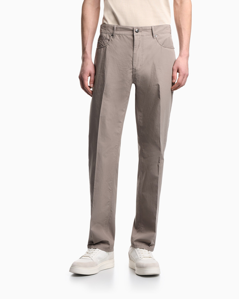 EMPORIO ARMANI FIVE-POCKET TROUSERS IN TECHNICAL COTTON outlook