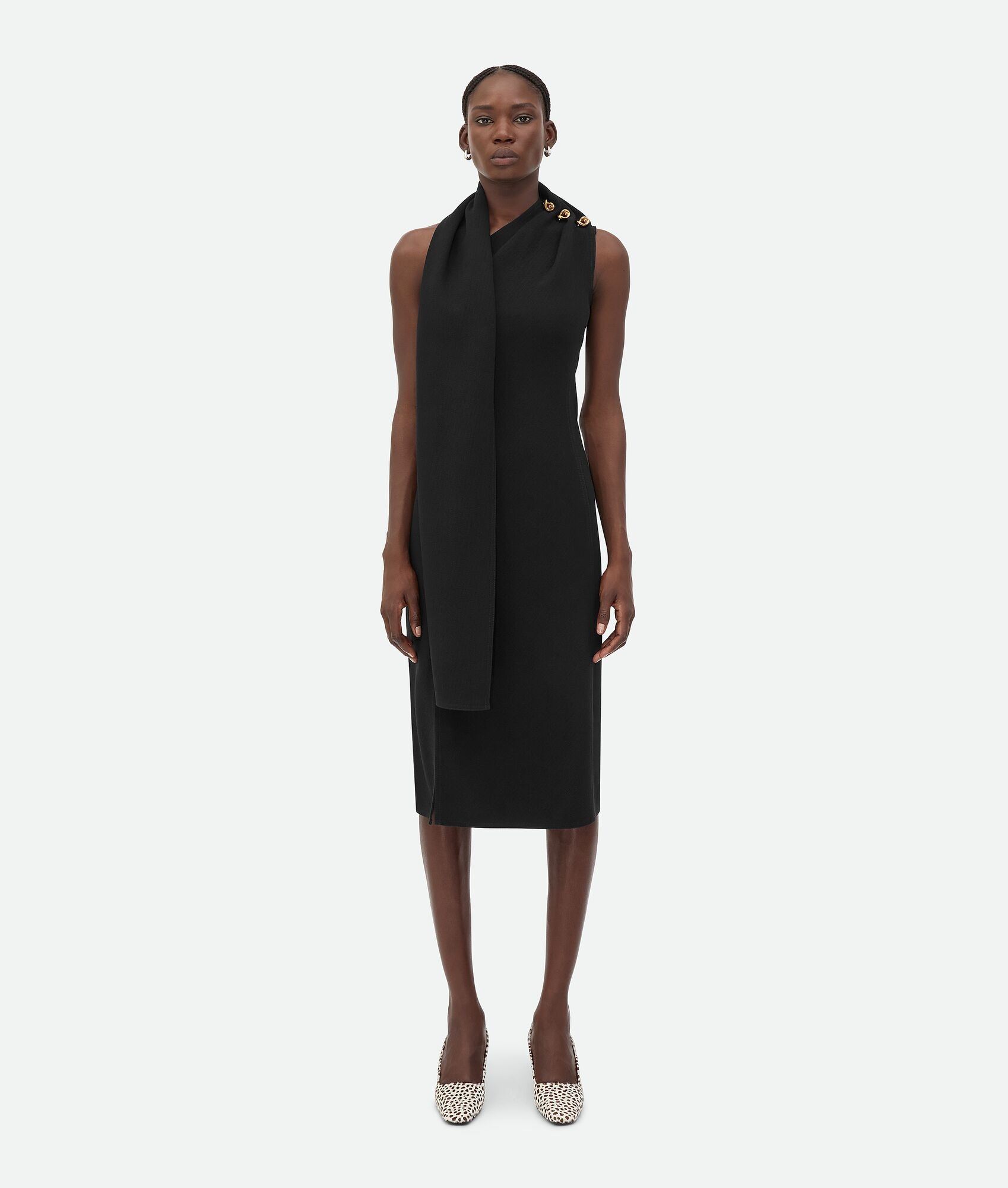 【送料&関税込】Bottega Veneta Viscose Dress Bottega Veneta® Women's Crepe Viscose Jersey Dress in Clove