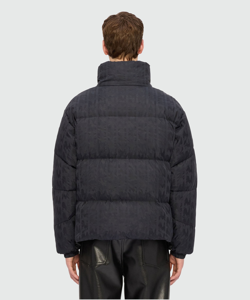 "TheMwave" black jacquard nylon down jacket 3