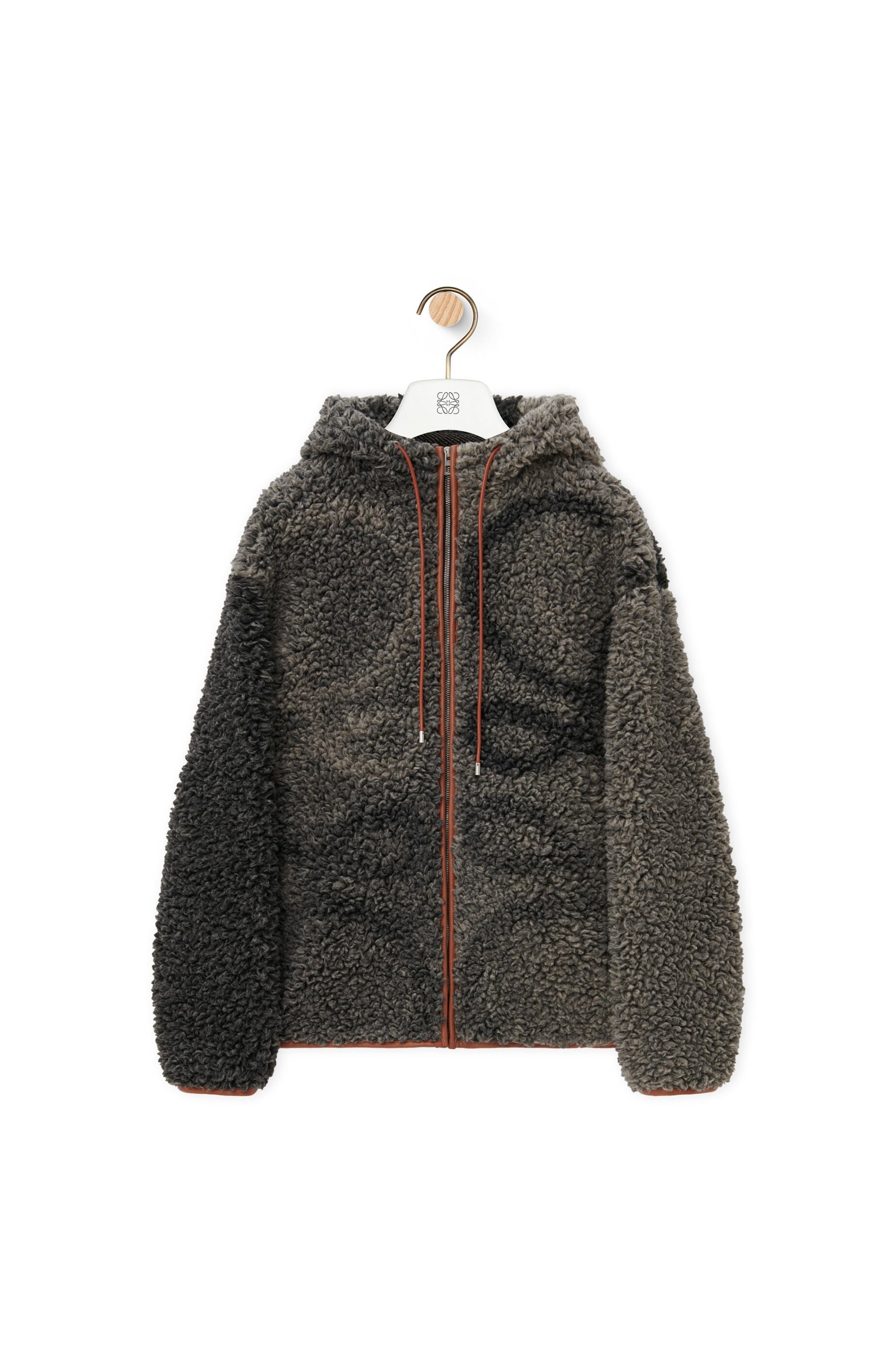 Hooded jacket in wool blend - 1