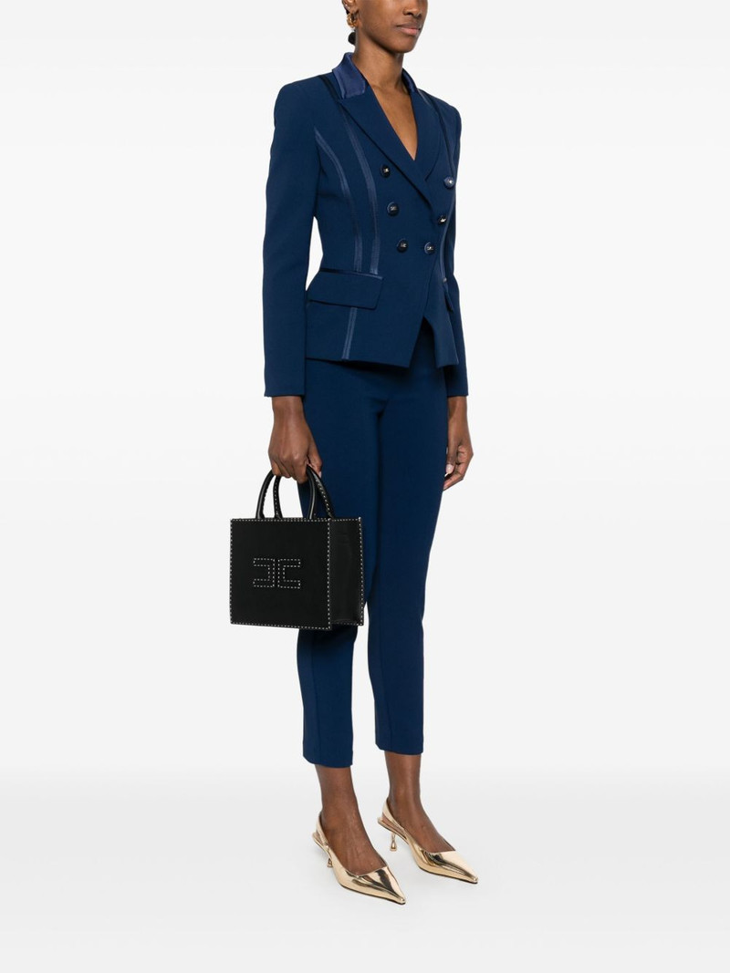 ELISABETTA FRANCHI small contrasting-topstitching tote bag outlook