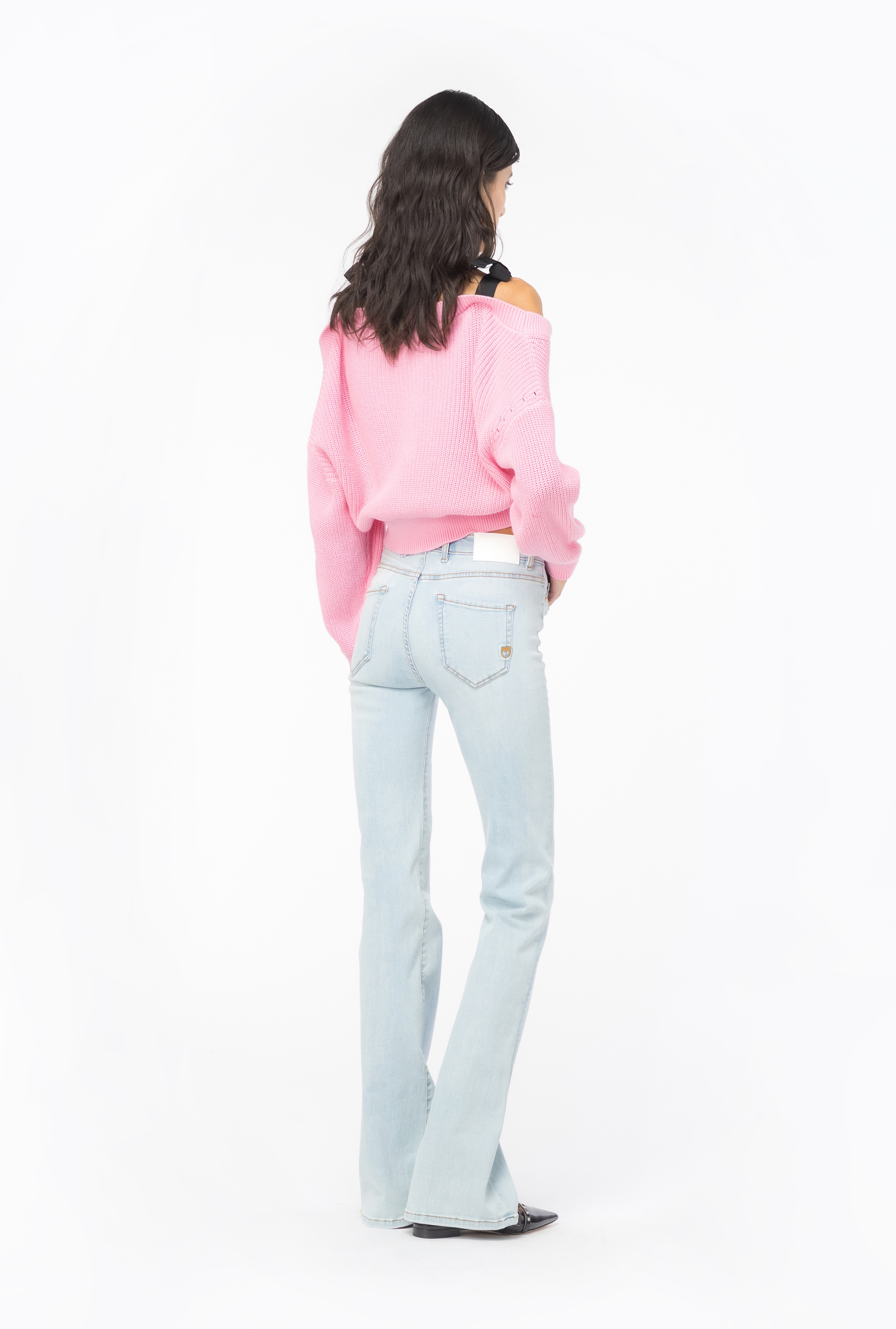 FLARED BABY BLUE DENIM JEANS - 3