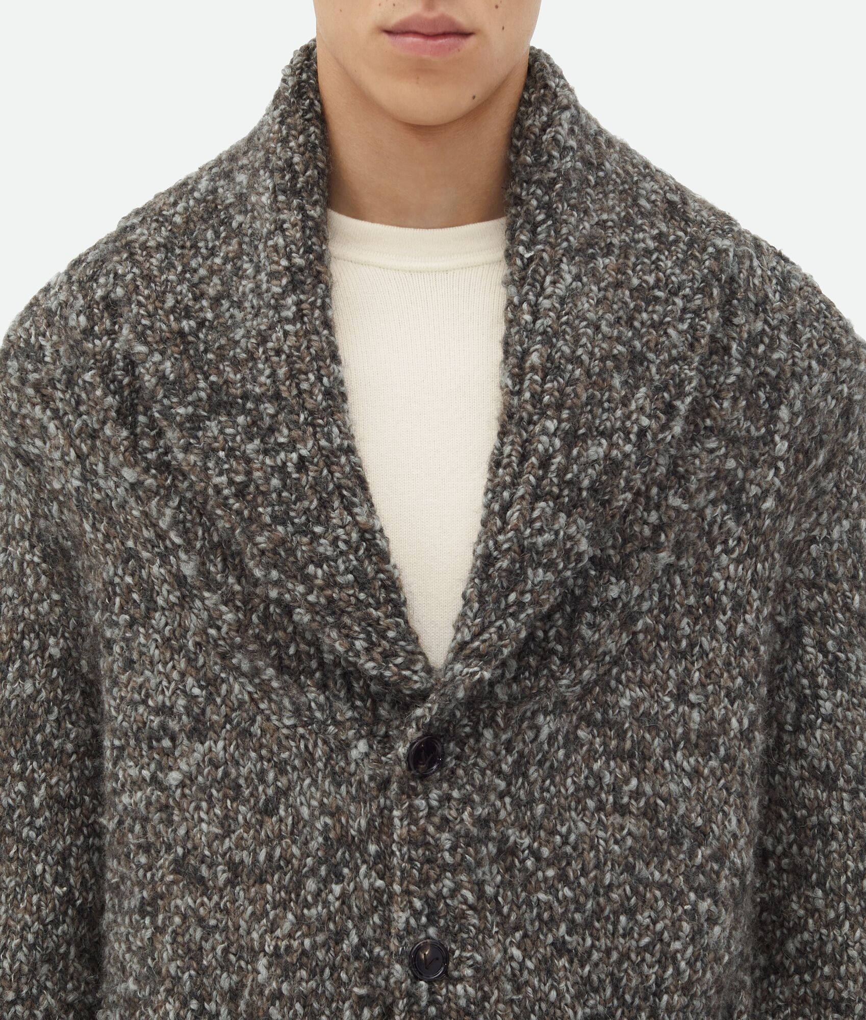 Alpaca Shawl Collar Cardigan - 4