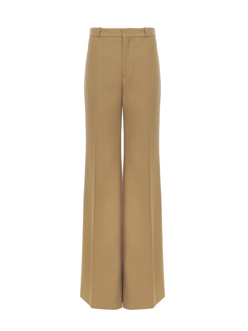 FLARED TAILORED PANTS IN WOOL GRAIN DE POUDRE 1