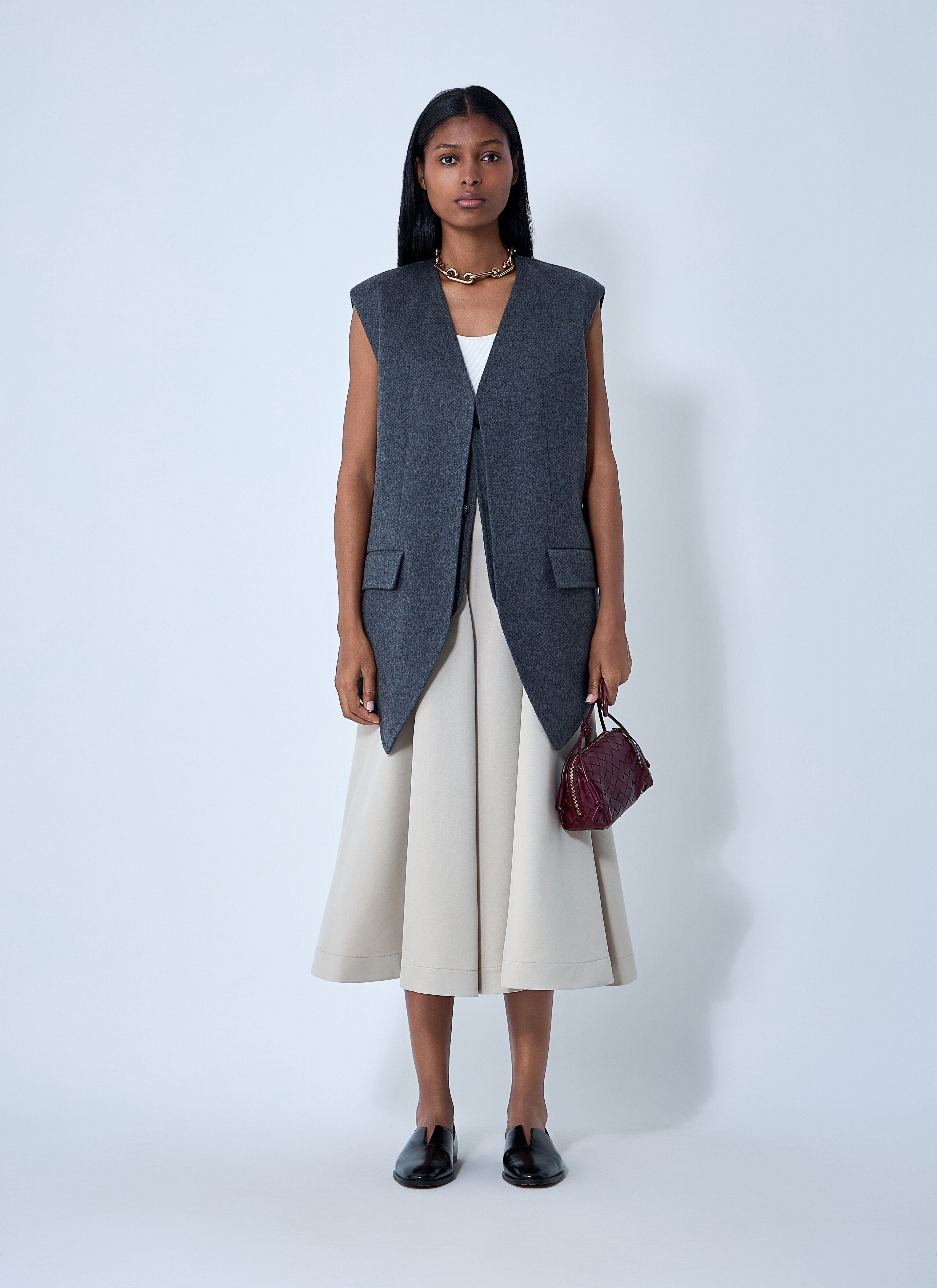 Double Face Wool Vest - 2