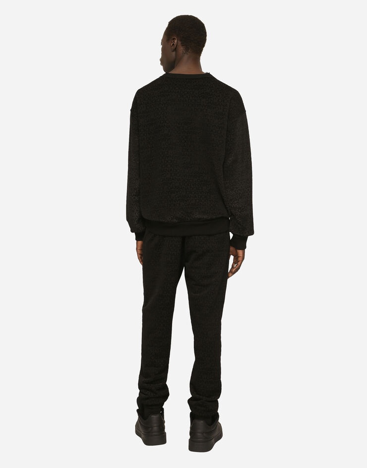 Jogging pants with flocked Dolce&Gabbana logo - 3