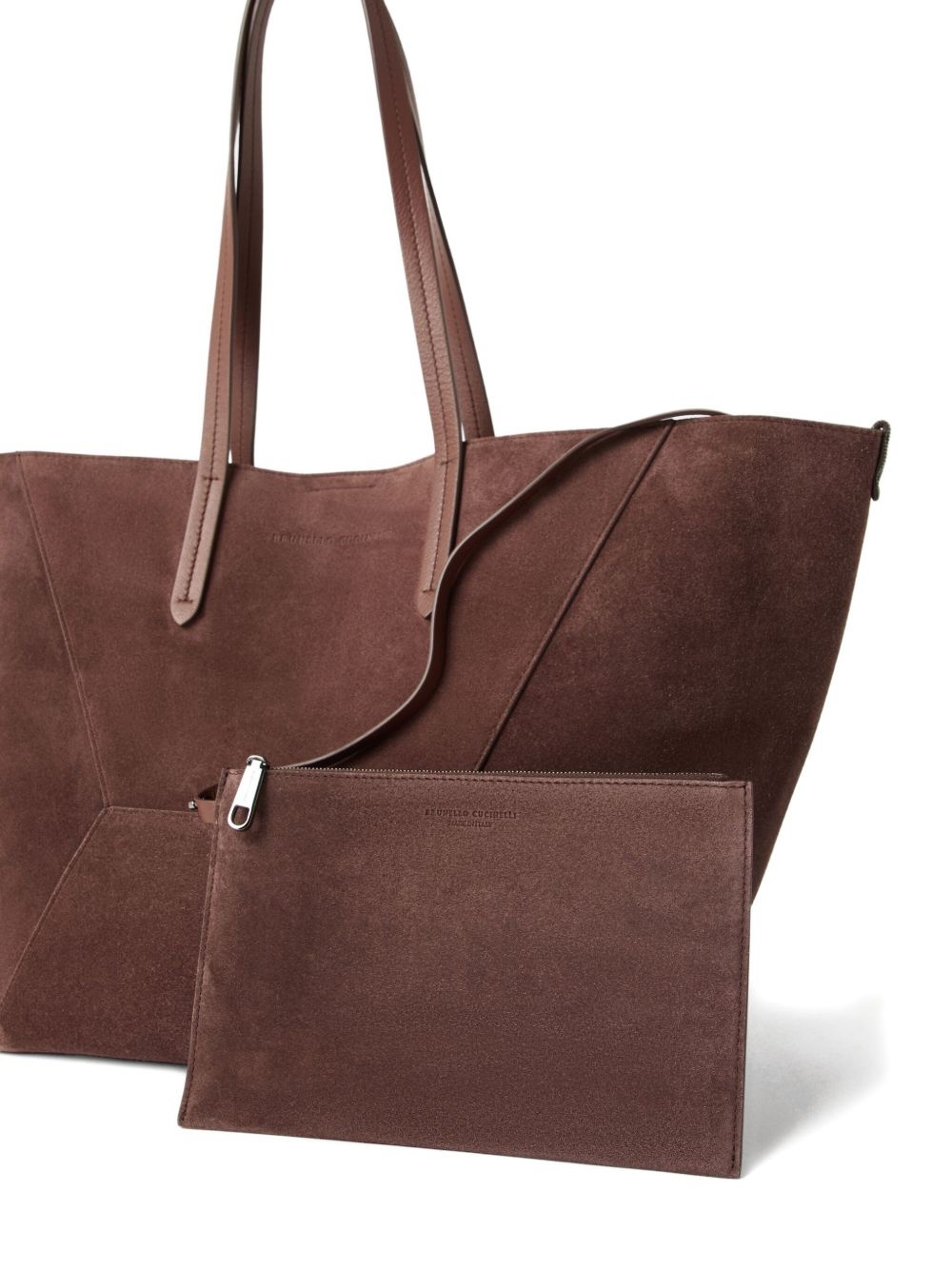 Duo suede tote bag - 5