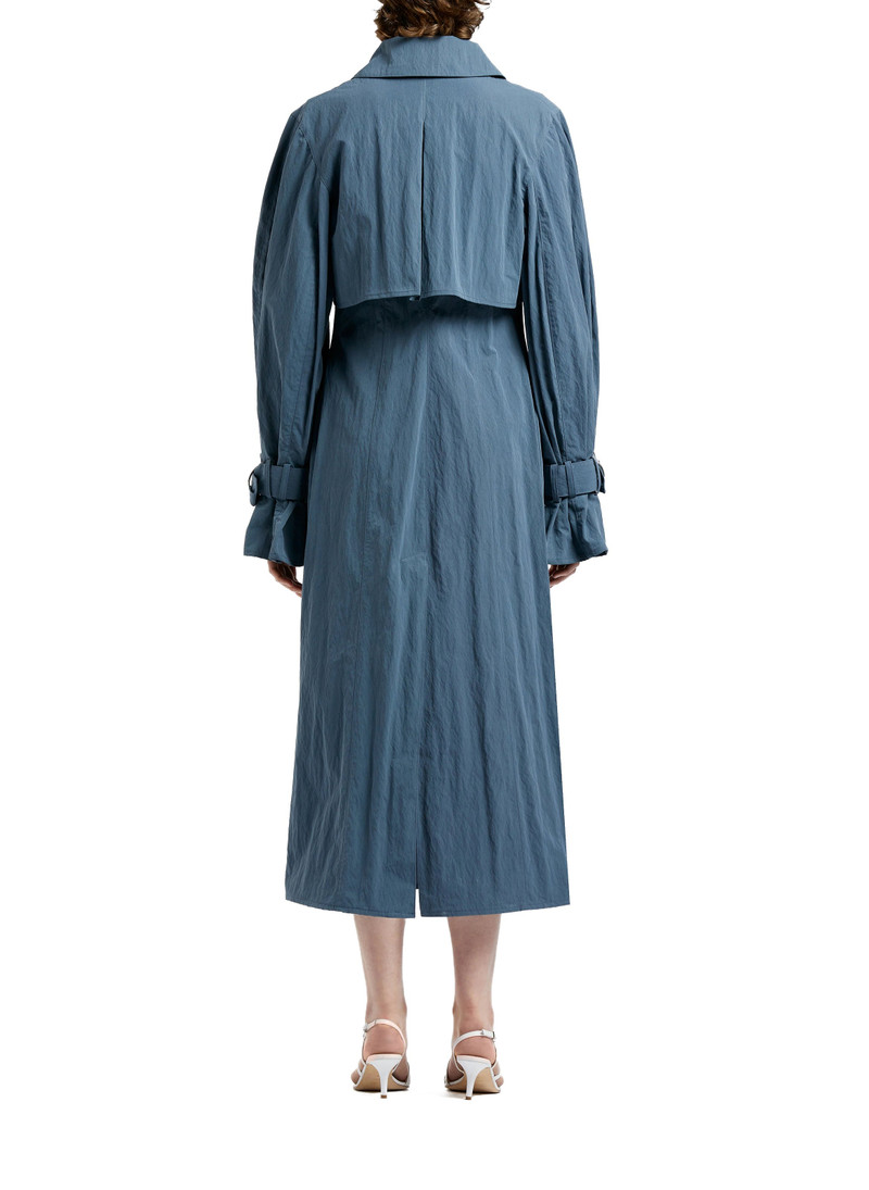 Washed Cotton Coat Navy 4