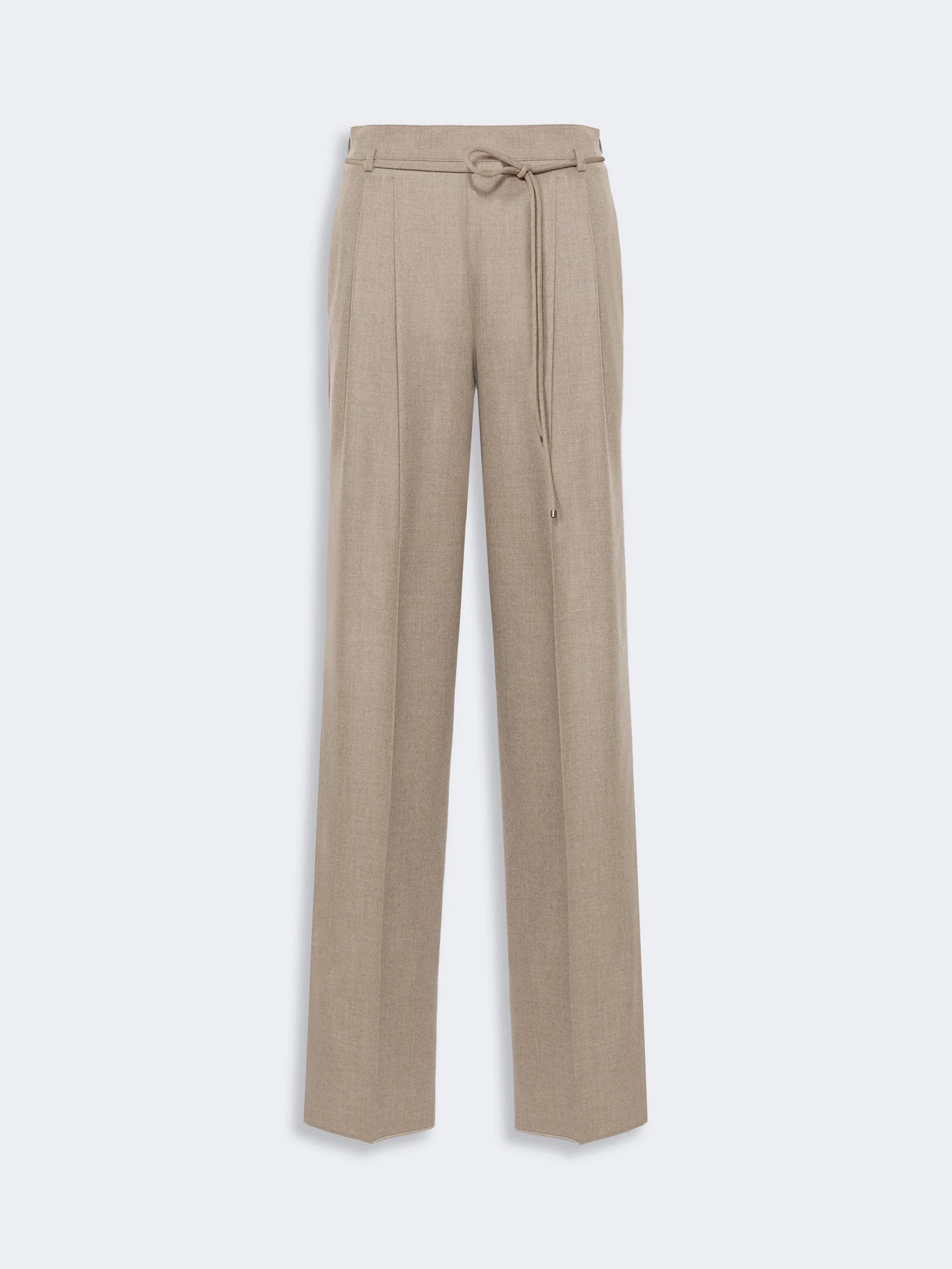 ALIBI Slim cashmere foule trousers - SAND - 1