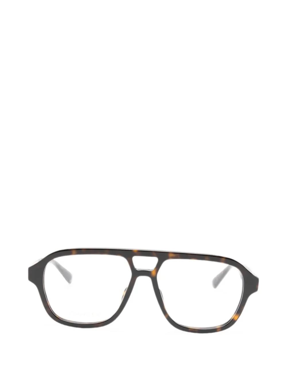 tortoiseshell-effect pilot-frame glasses - 1