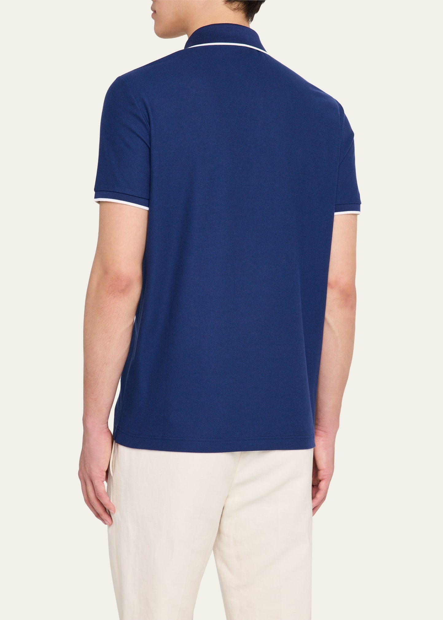 Men's Brentwood Tipped Jersey Pique Polo Shirt - 3