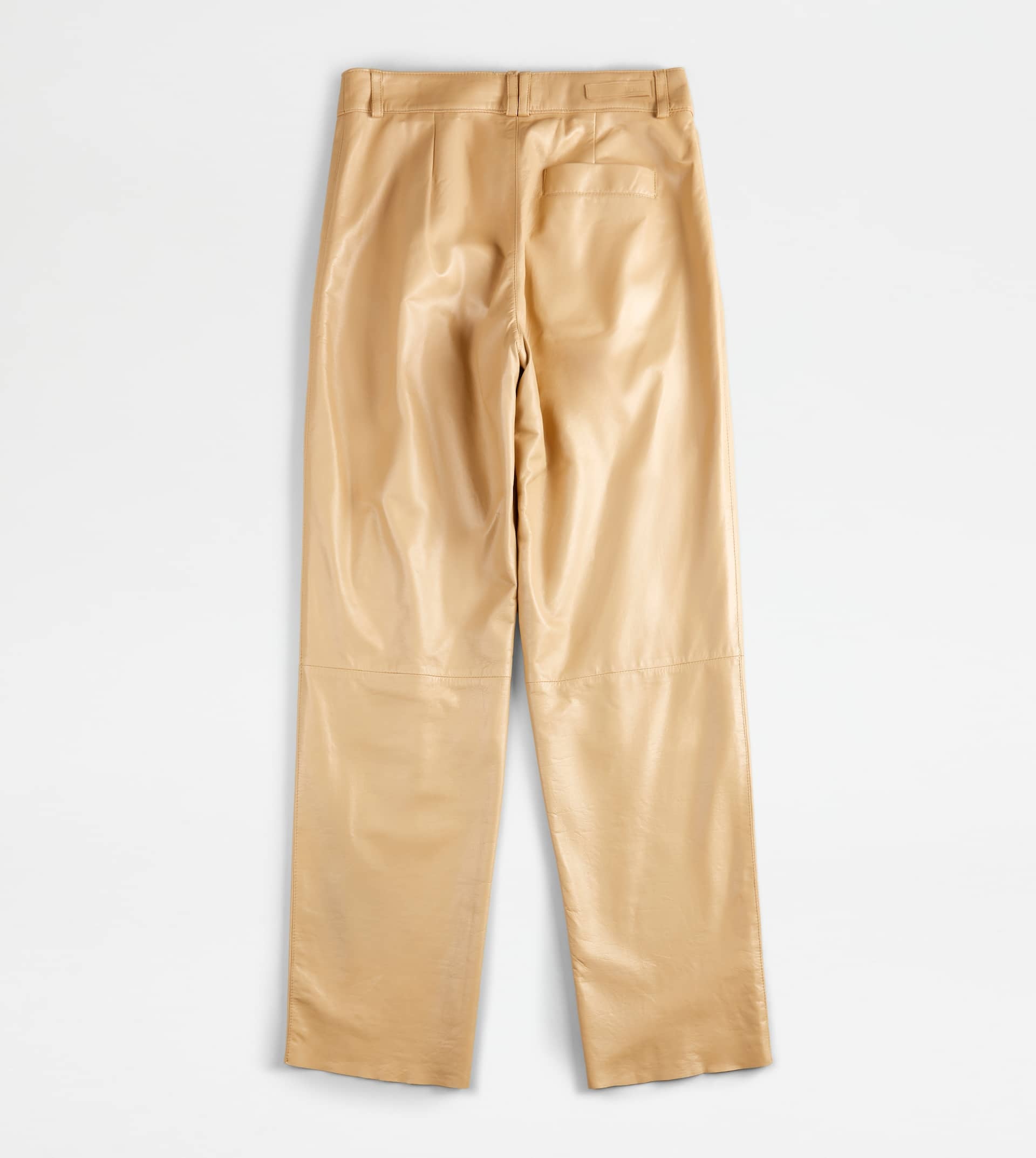 PANTS IN LEATHER - BEIGE - 7