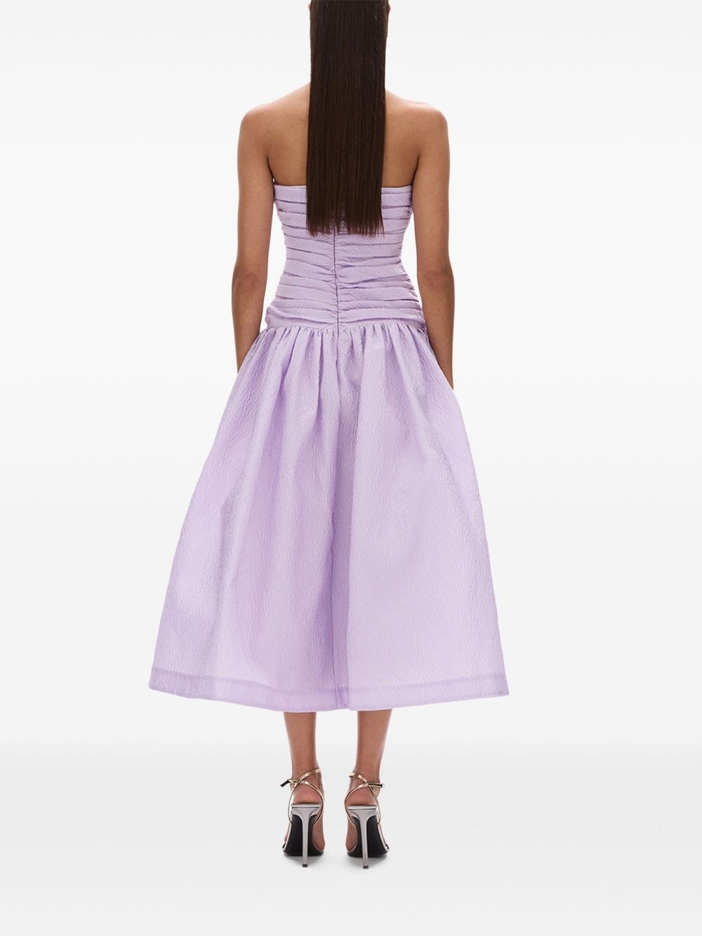 ruched strapless dress - 4