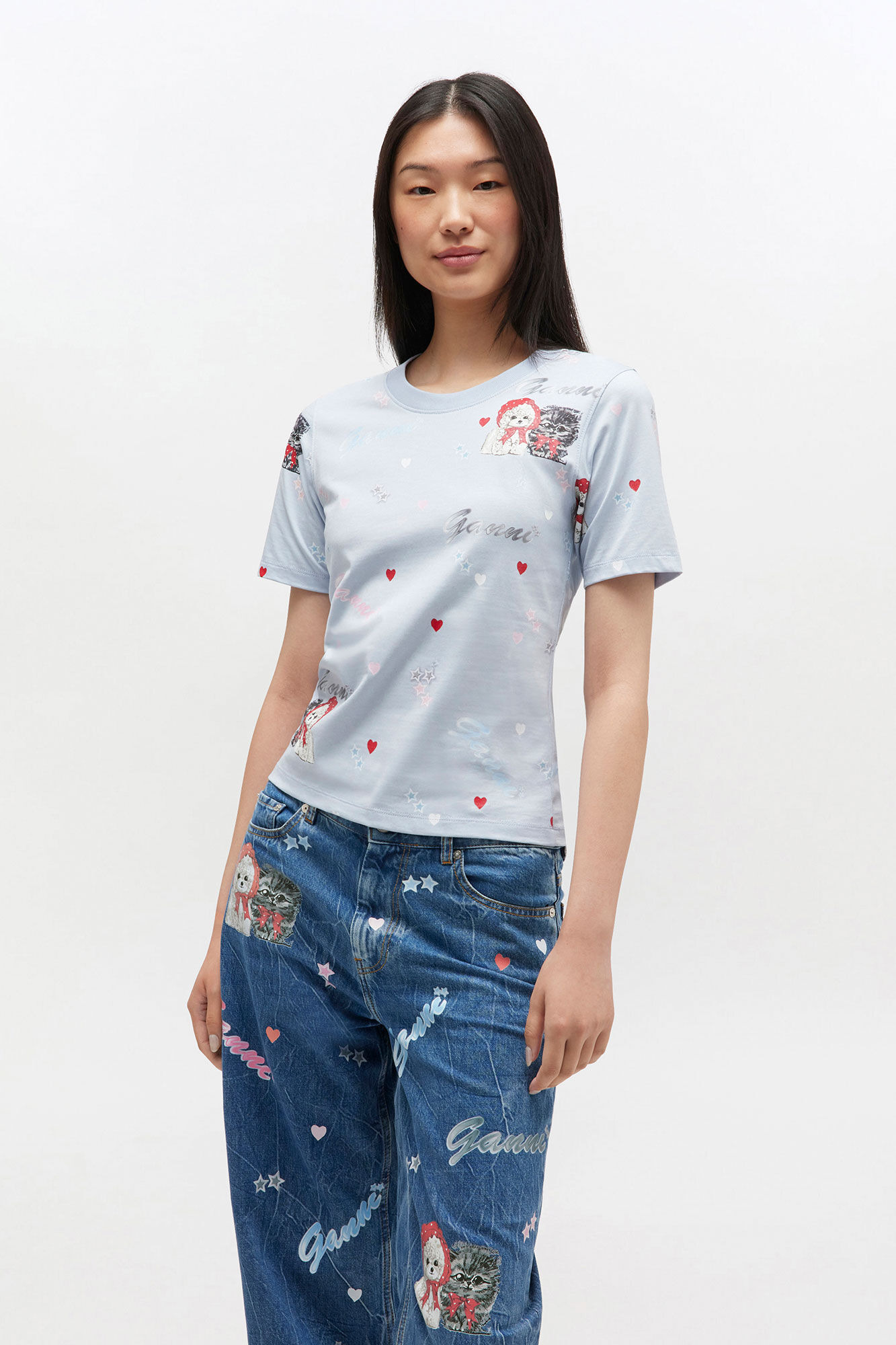 GREY CROPPED ANIMAL T-SHIRT - 3