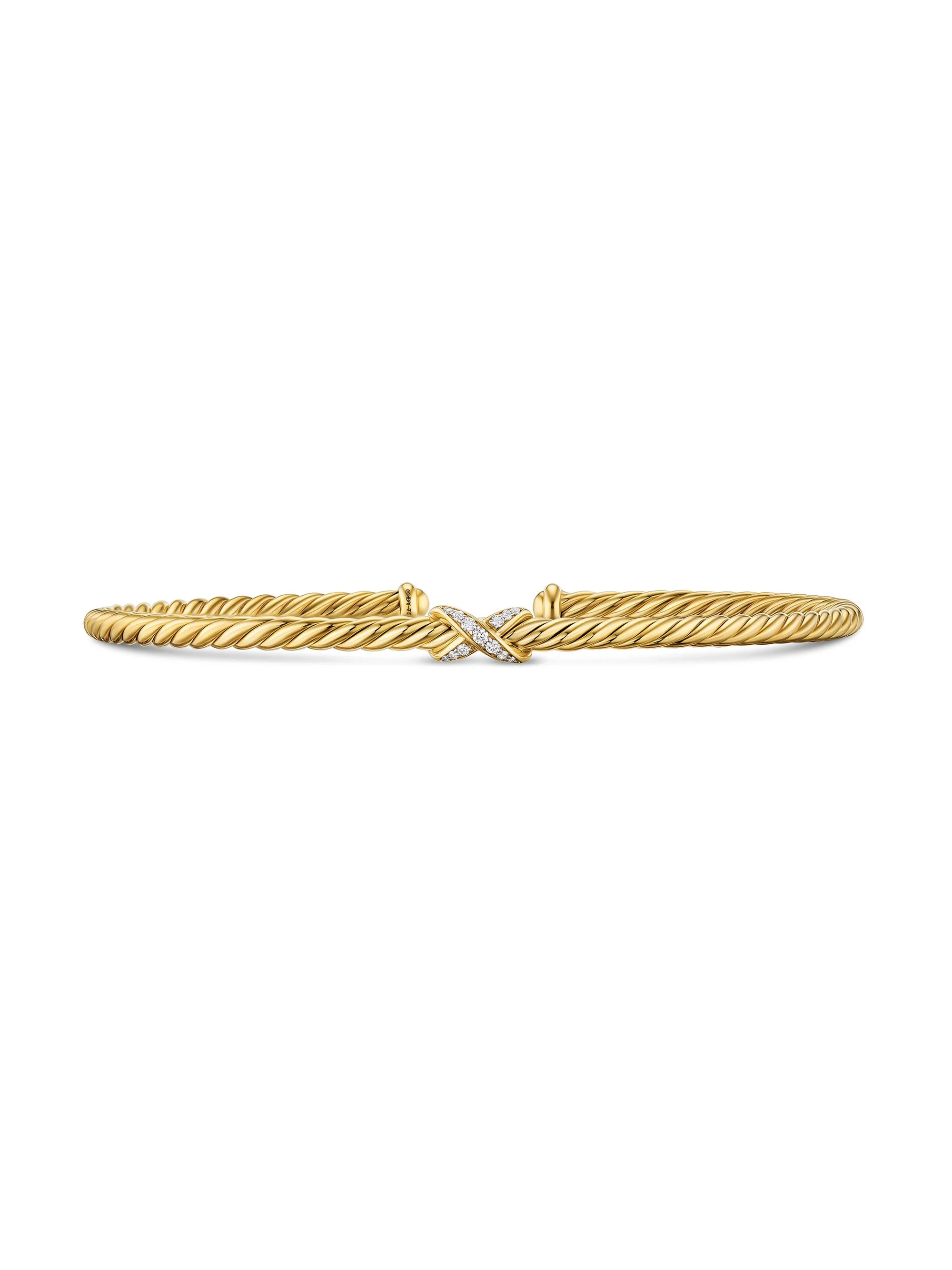 Women's Micro Cablespira Flex x Bracelet in 18K Yellow Gold - Diamond - 1