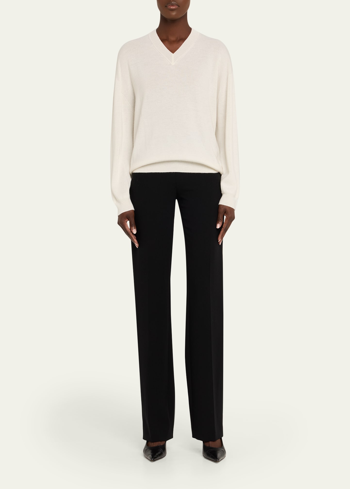 V-Neck Cashmere Sweater - 2