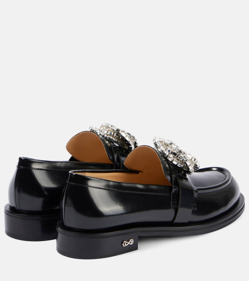 MACH & MACH Galaxy embellished leather loafers outlook