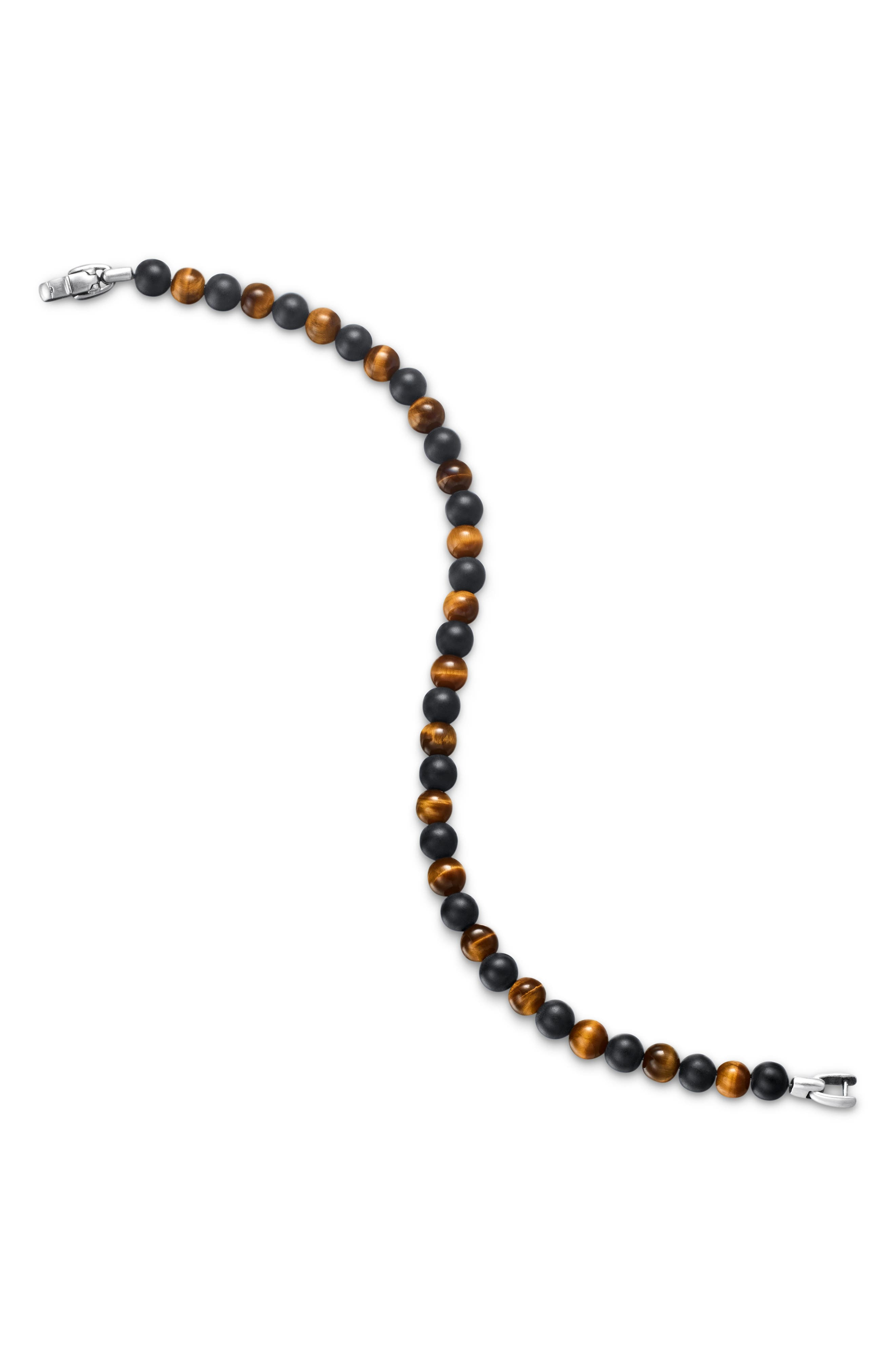 David Yurman Men's Alternating Stone Beaded Bracelet in Silver at Nordstrom - 7