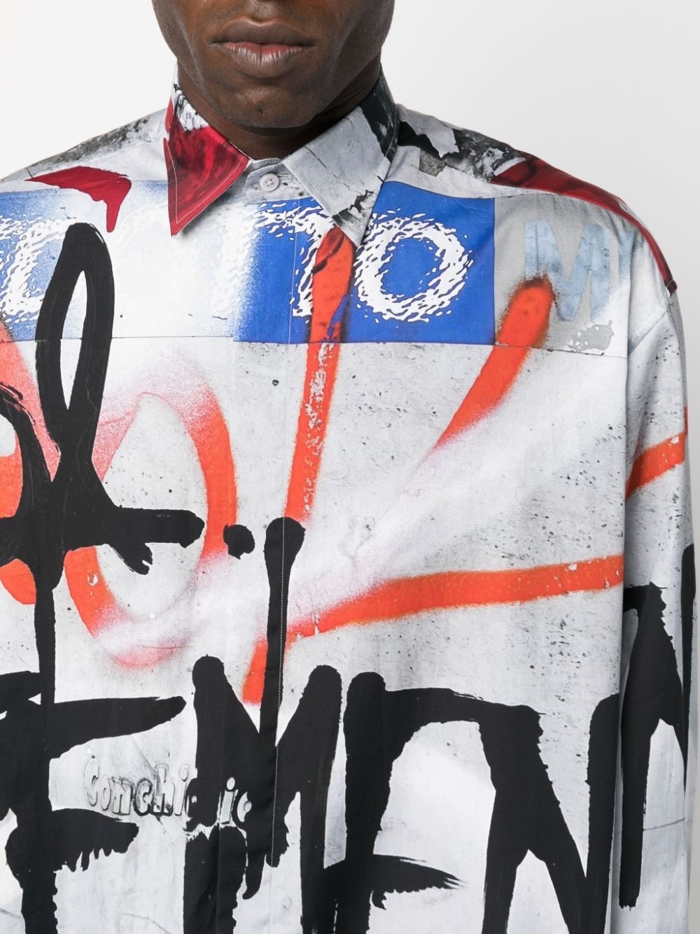 graffiti-print shirt - 6