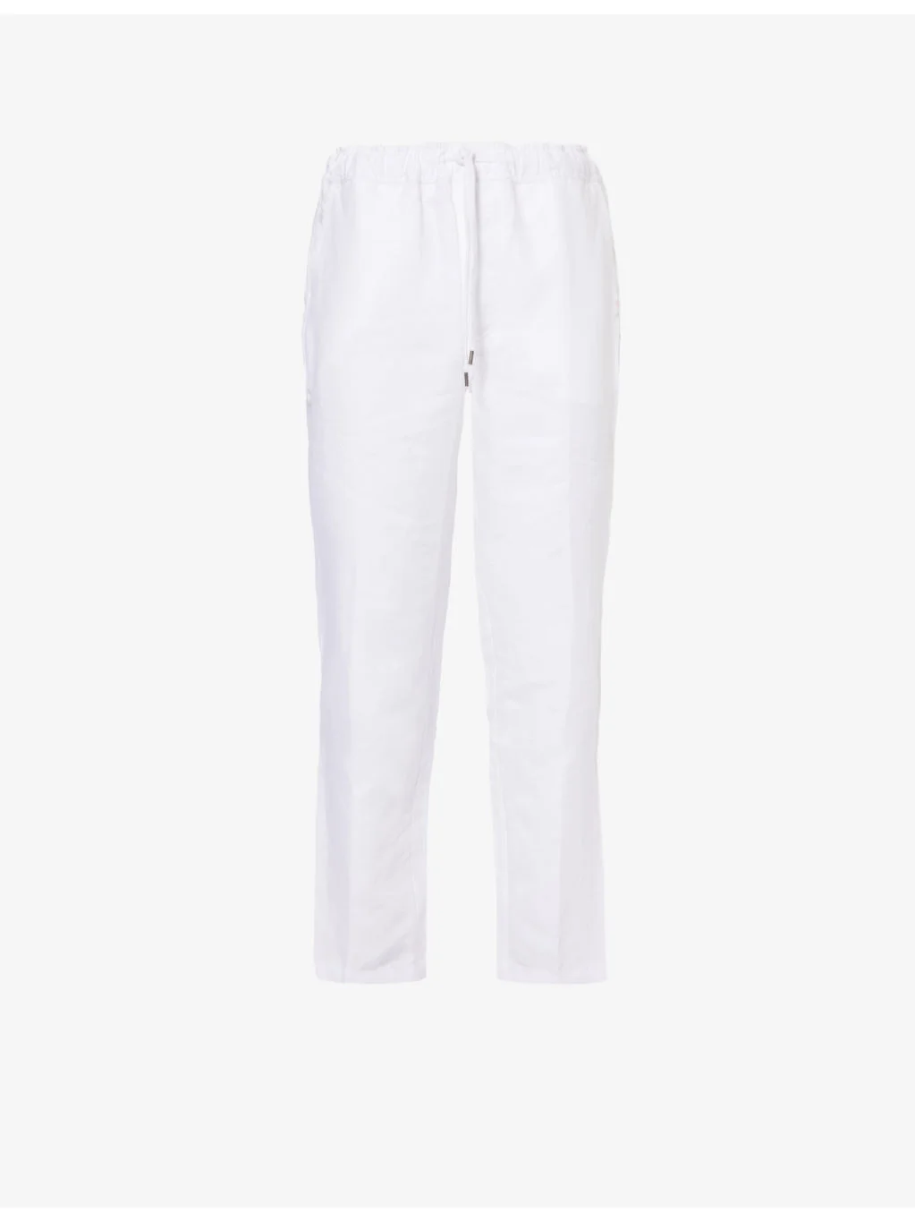Sydney regular-fit straight-leg linen trousers - 1