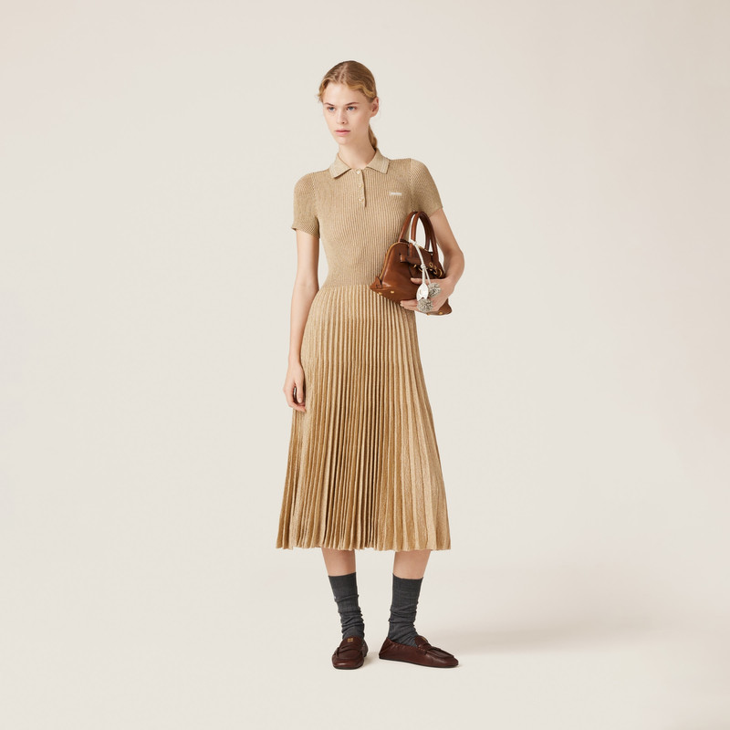 Miu Miu Lamé polo dress outlook