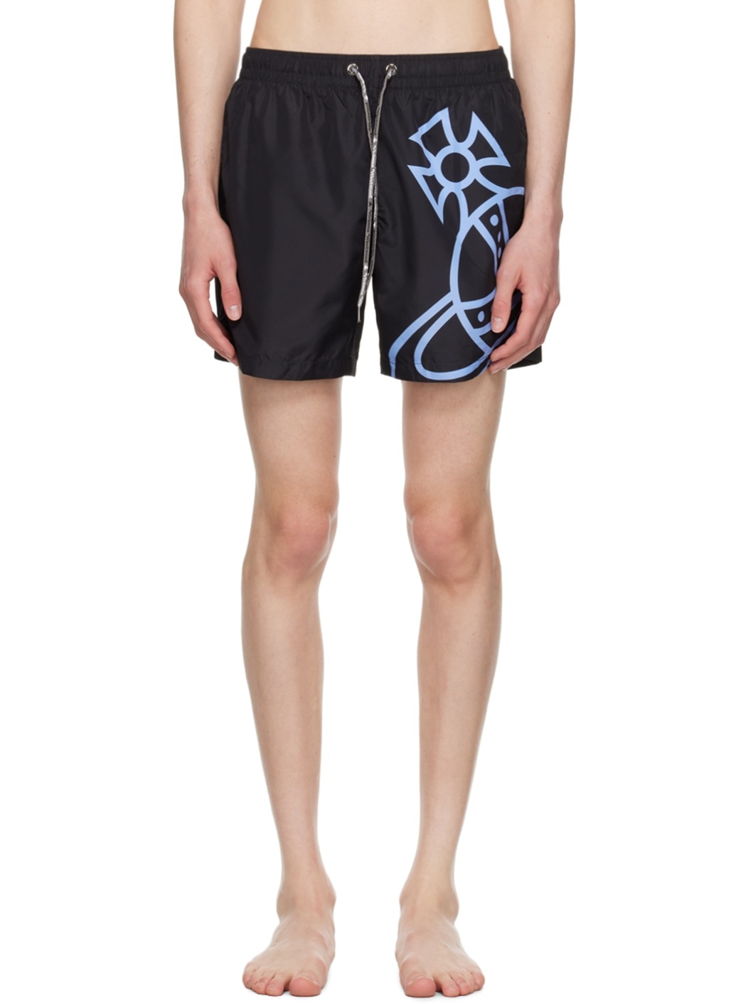 Black Line Orb Swim Shorts - 1