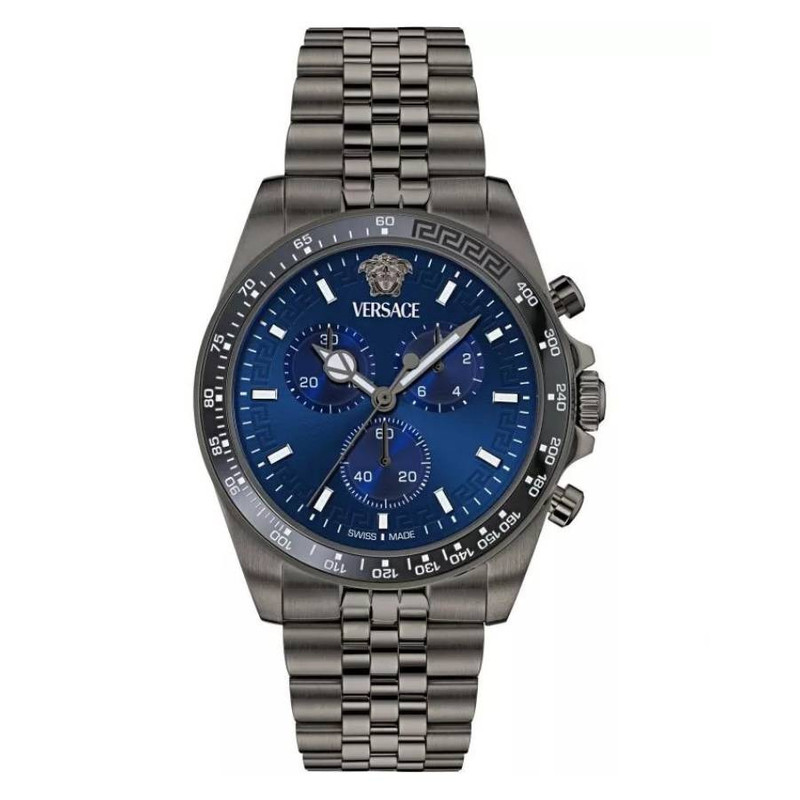Versace Greca Chrono Wave Quartz Blue Dial Men's Watch VE0H00625 - 1
