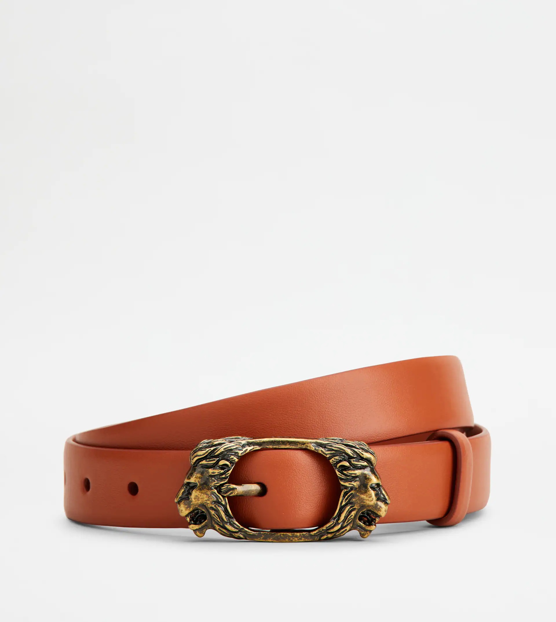BELT IN LEATHER - ORANGE - 1